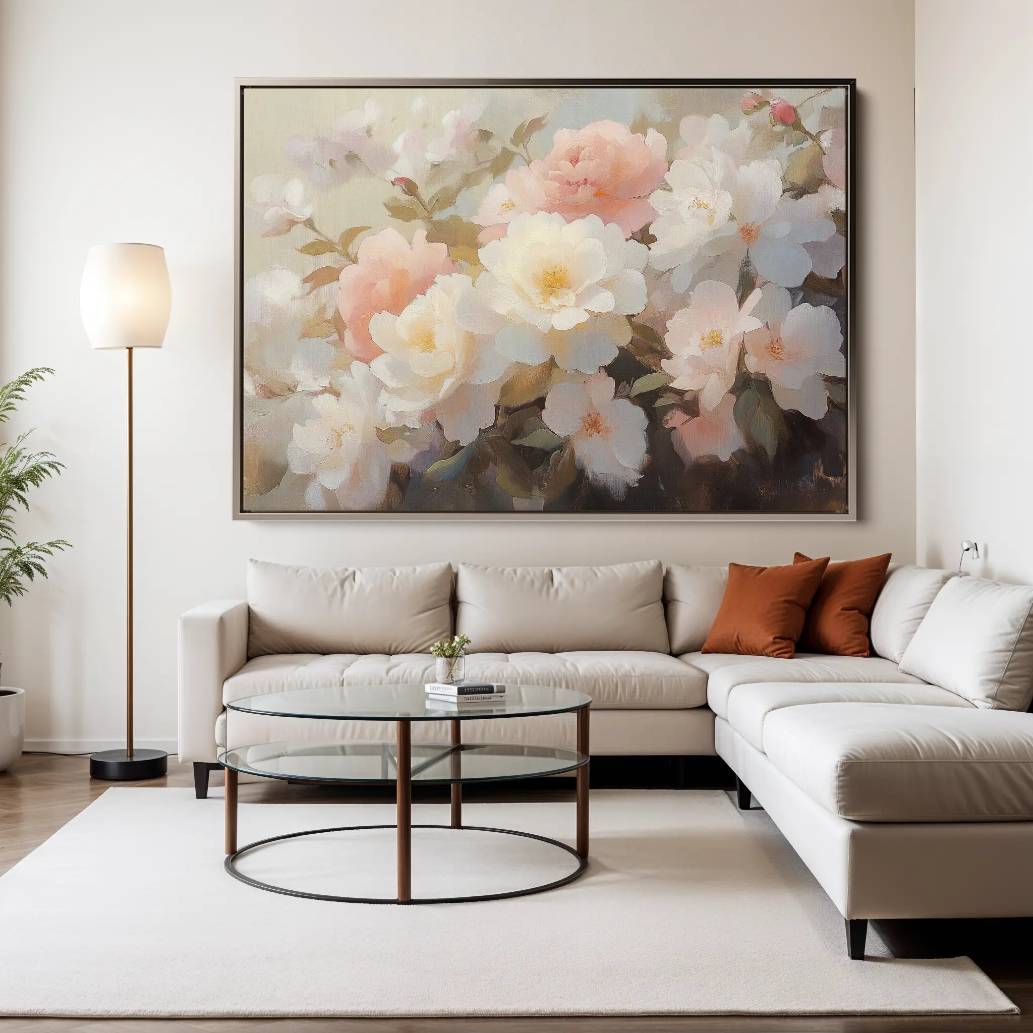 Floral Canvas Wall Art WAD1058-F 90 x 60 cm / Stretched on hidden frame