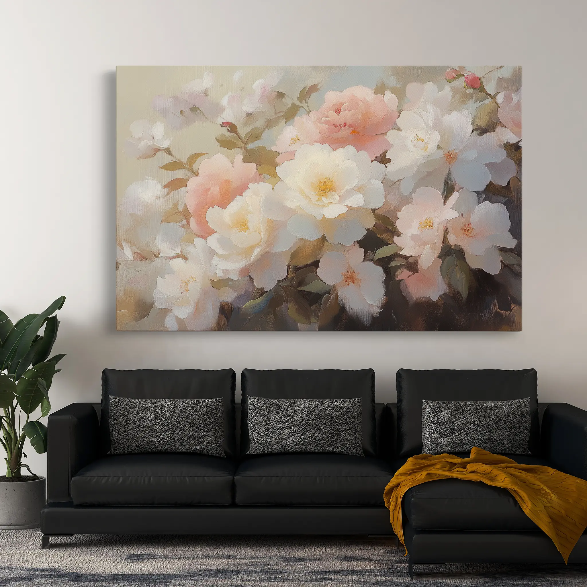 Floral Canvas Wall Art WAD1058-F 90 x 60 cm / Stretched on hidden frame