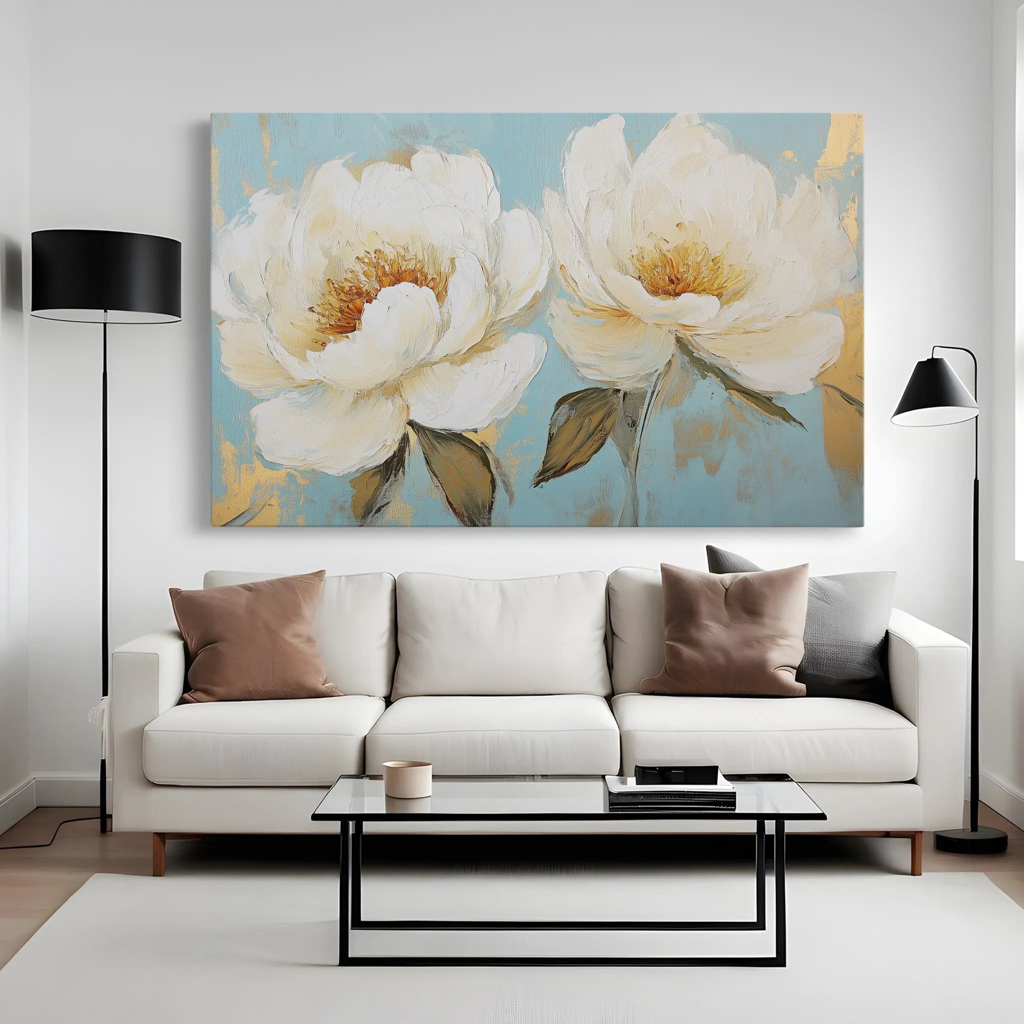 Floral Canvas Wall Art WAD1059-F 90 x 60 cm / Stretched on hidden frame