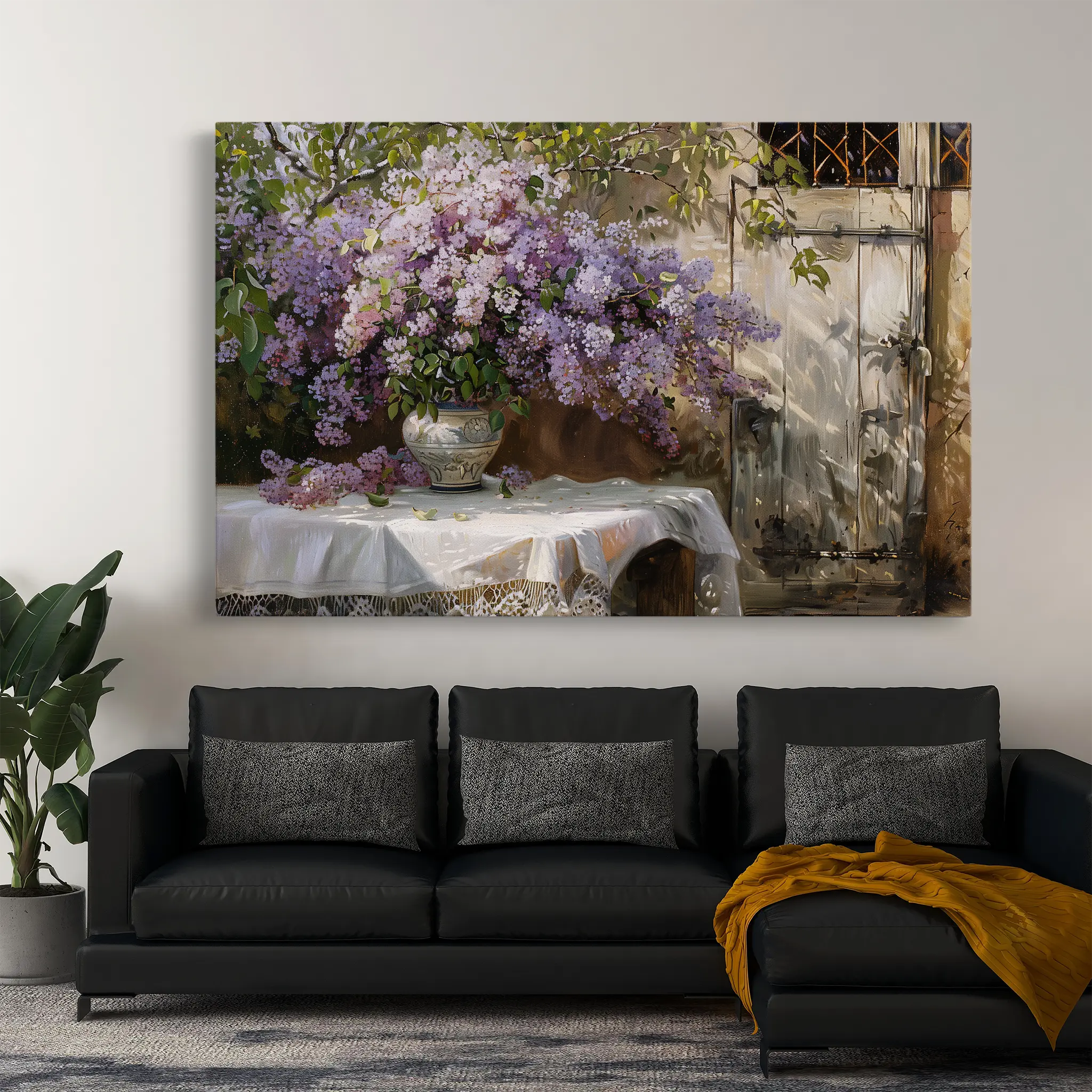 Floral Canvas Wall Art WAD106-F 90 x 60 cm / Stretched on hidden frame