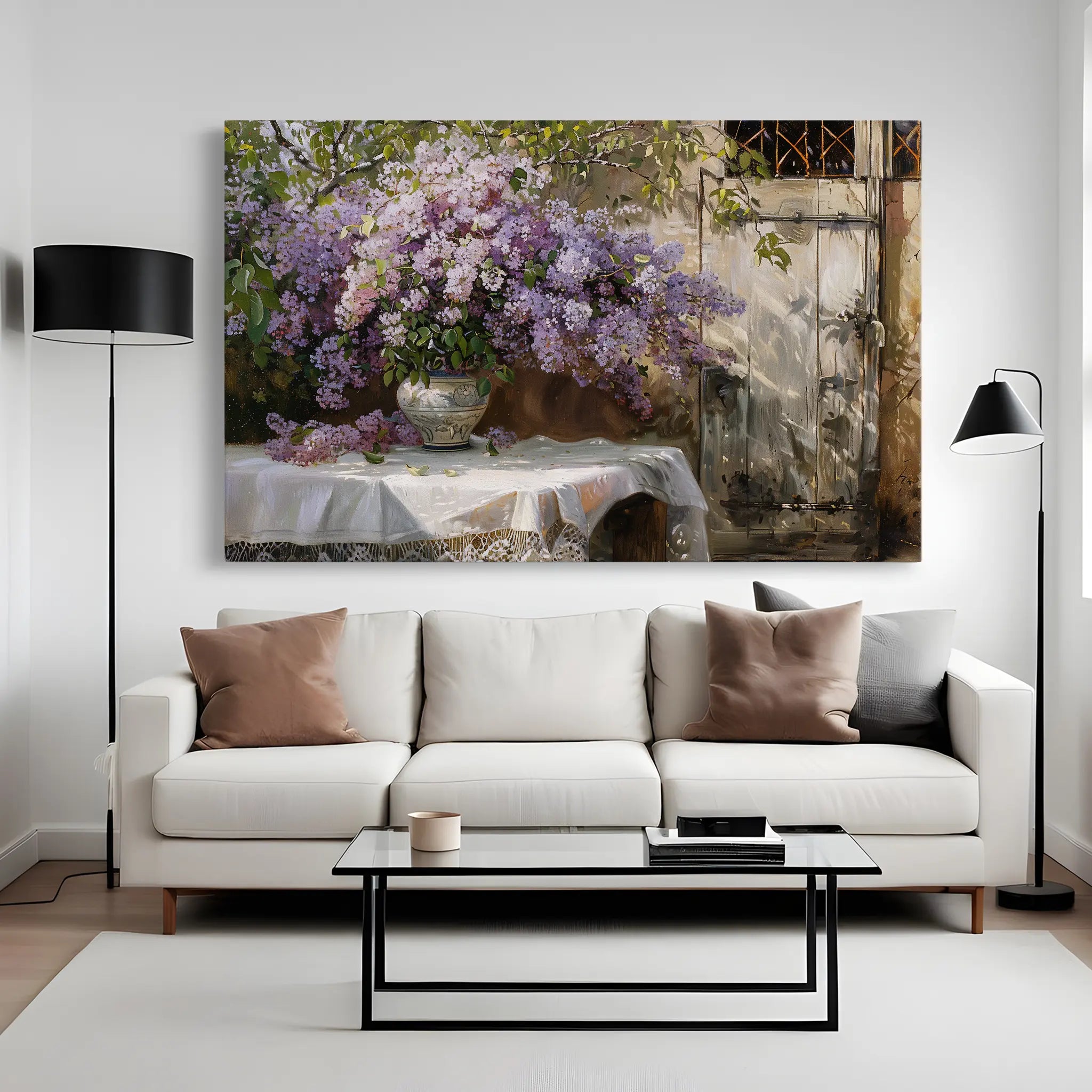 Floral Canvas Wall Art WAD106-F 90 x 60 cm / Stretched on hidden frame