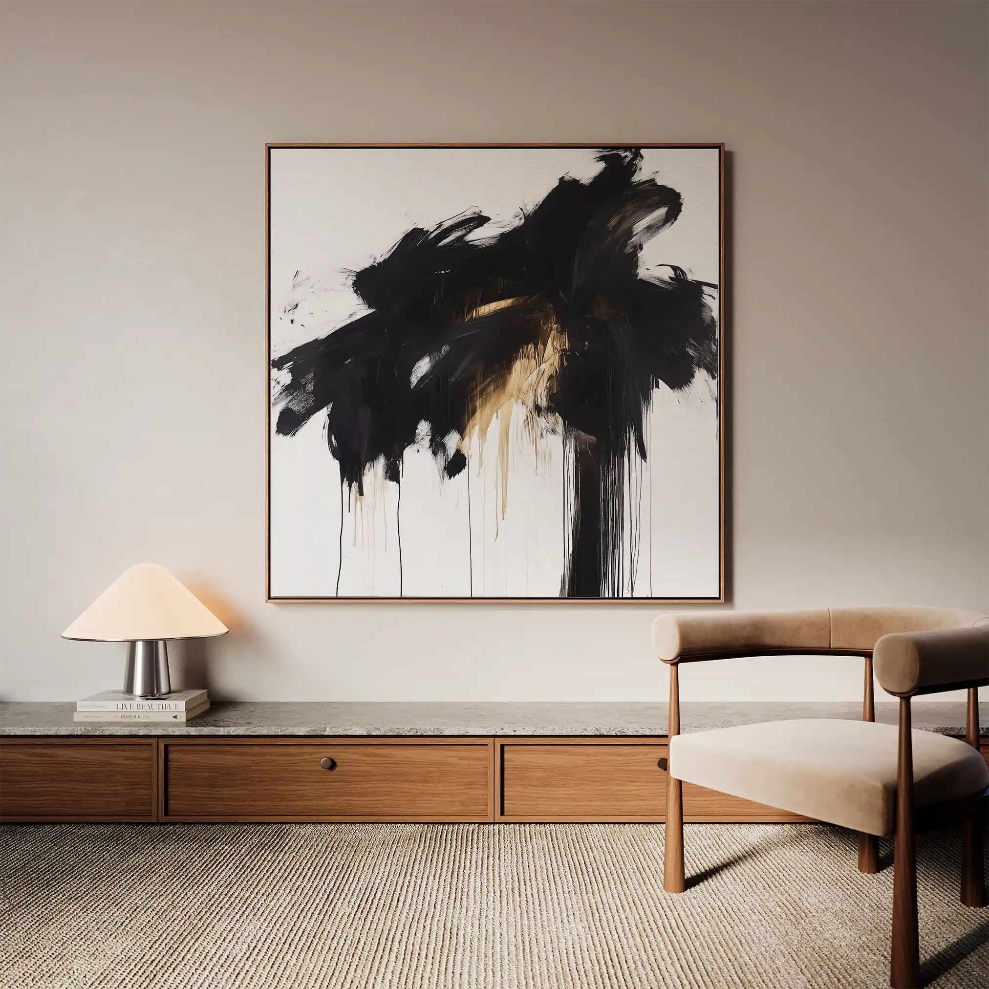 Abstract 1060 Canvas Art 60 x 60 cm / Stretched on hidden frame