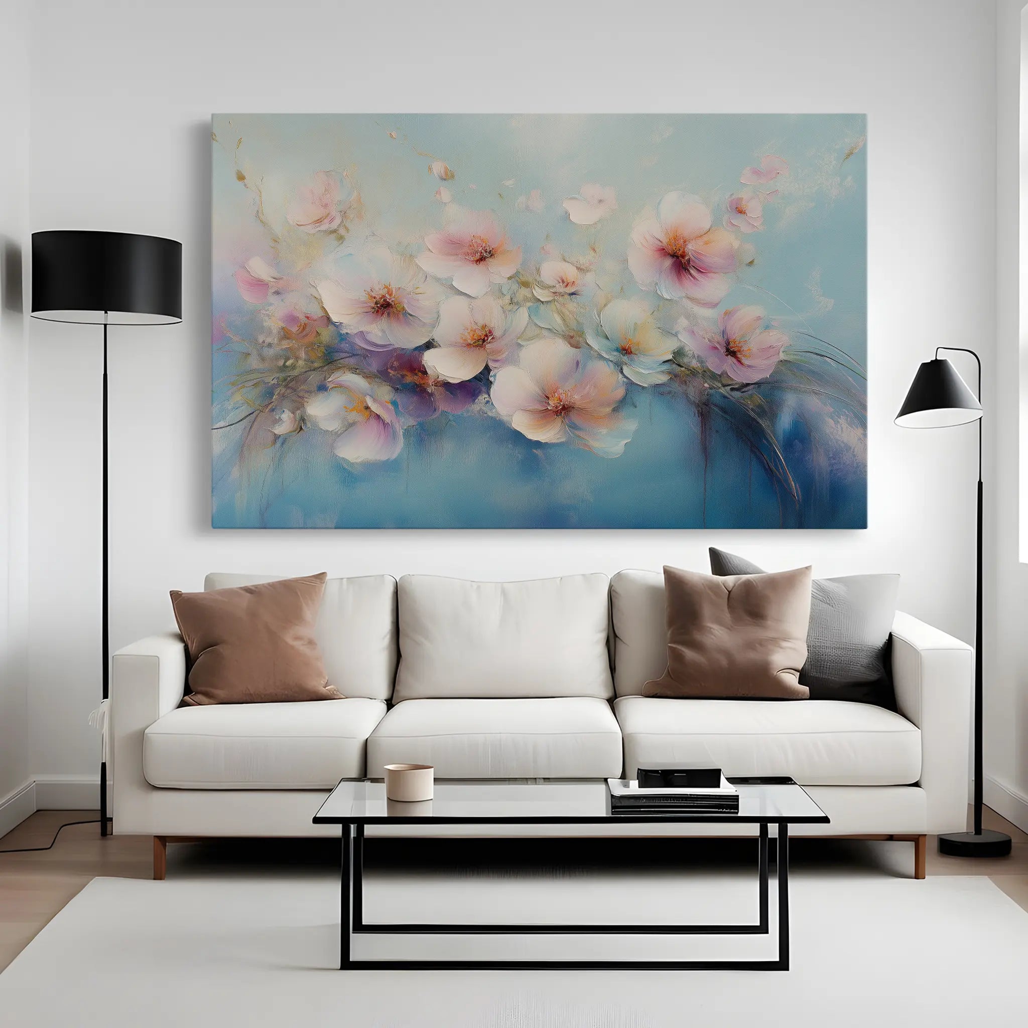 Floral Canvas Wall Art WAD1060-F 90 x 60 cm / Stretched on hidden frame