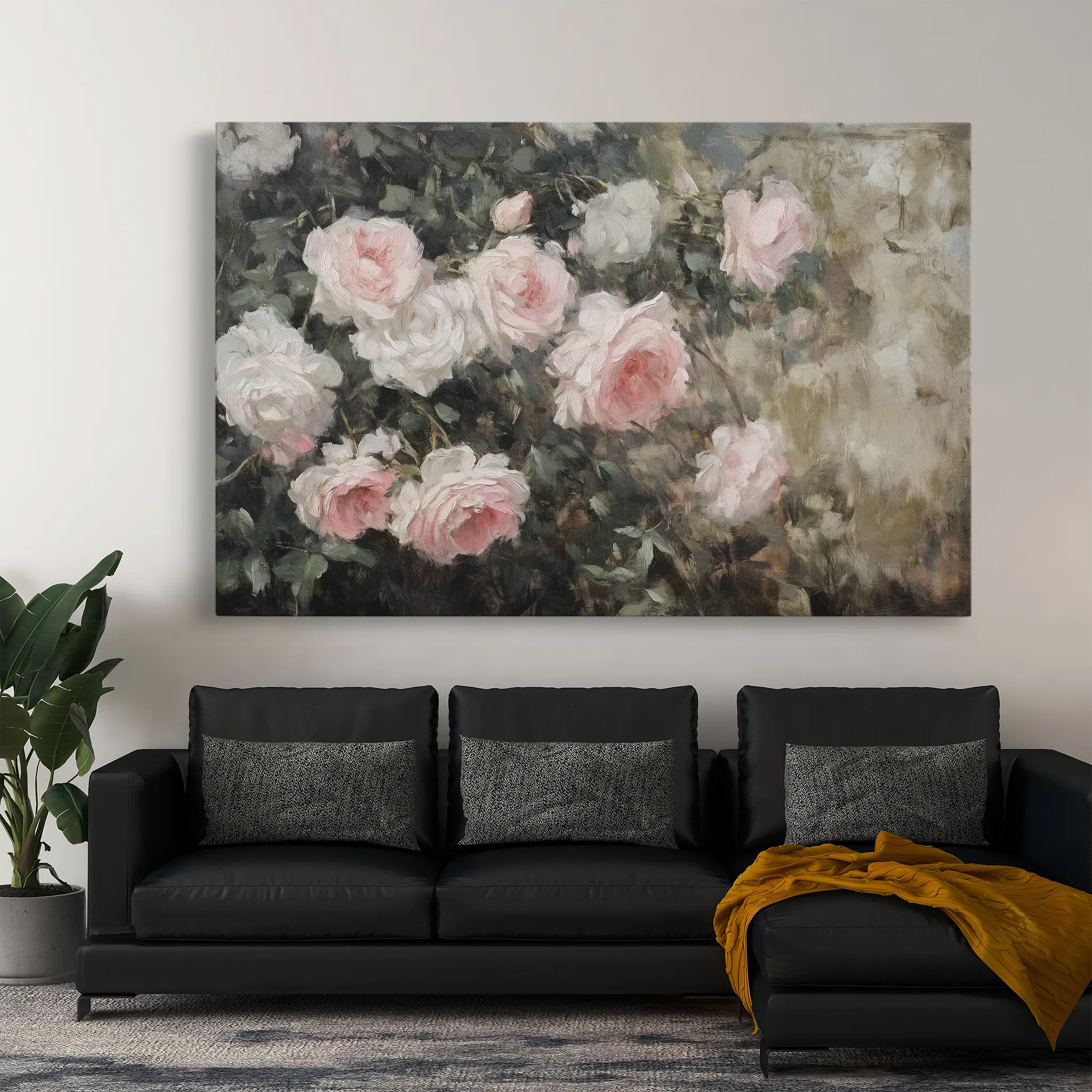 Floral Canvas Wall Art WAD1061-F 90 x 60 cm / Stretched on hidden frame