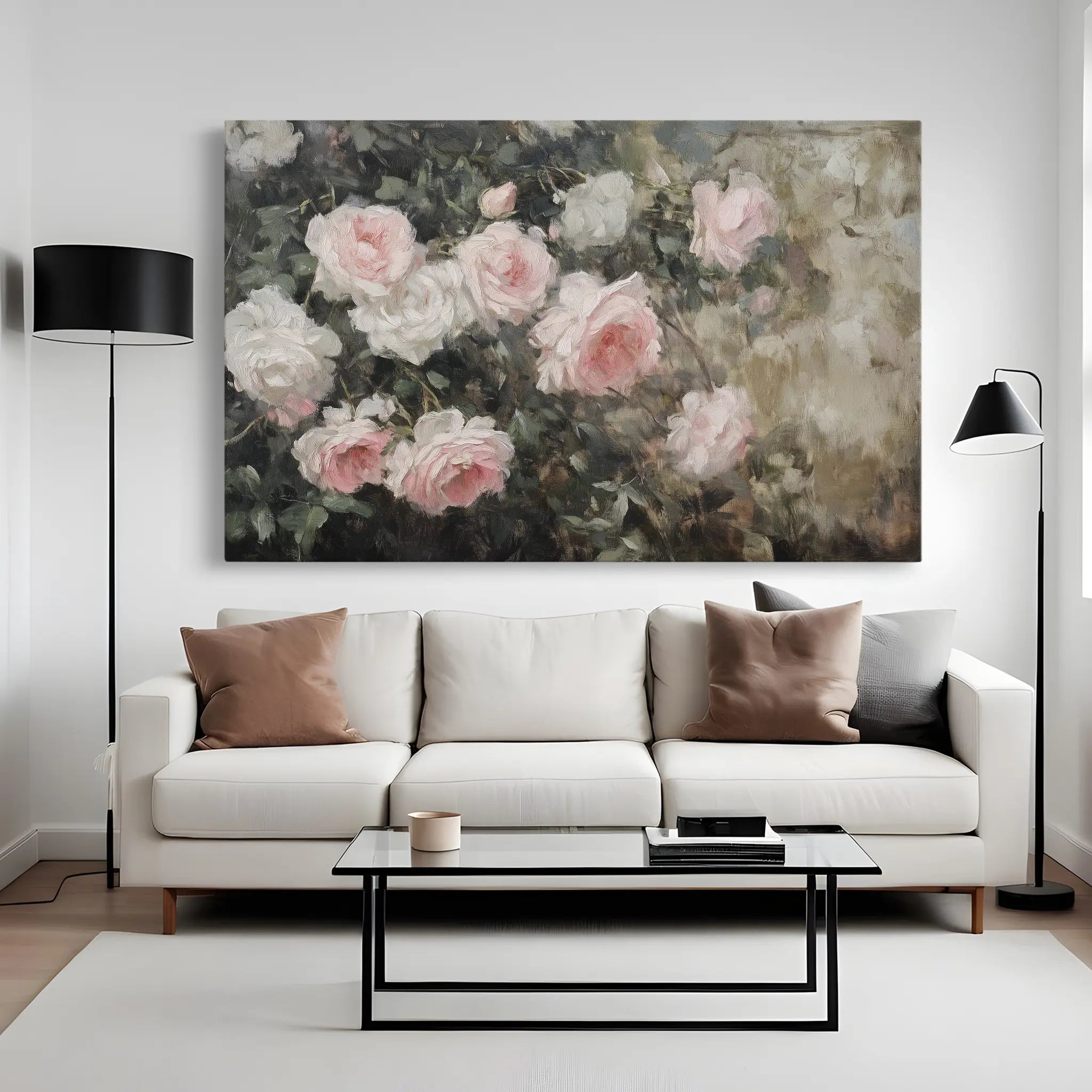 Floral Canvas Wall Art WAD1061-F 90 x 60 cm / Stretched on hidden frame