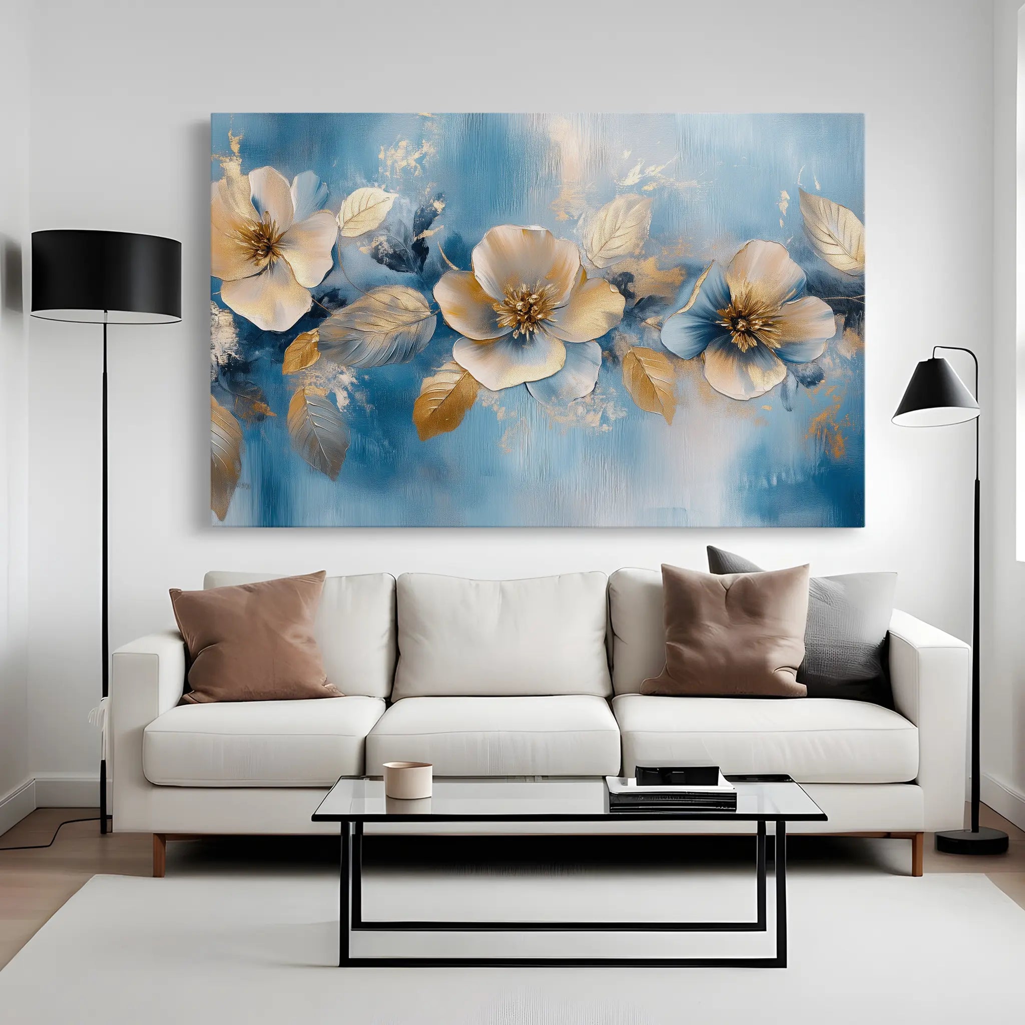 Floral Canvas Wall Art WAD1062-F 90 x 60 cm / Stretched on hidden frame