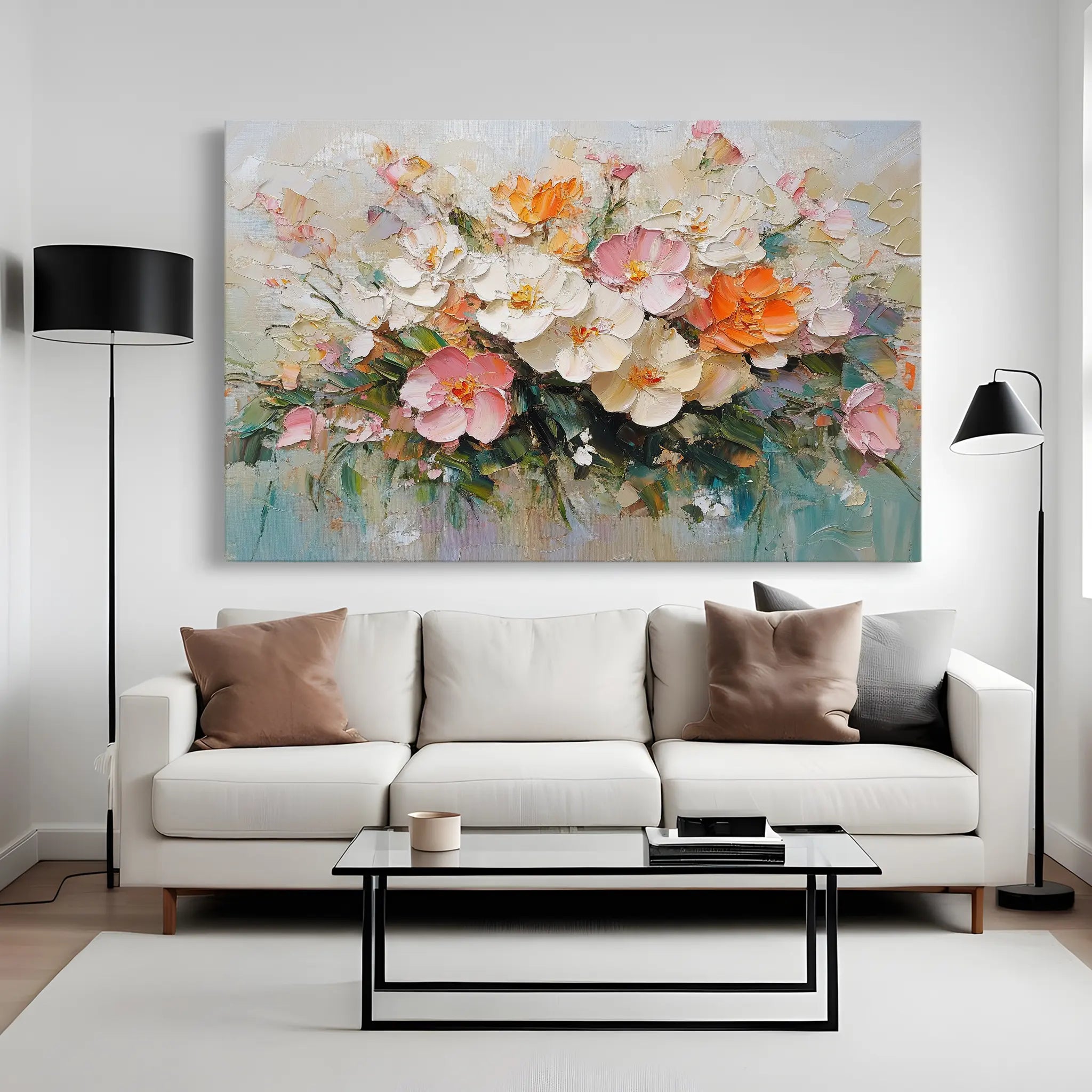 Floral Canvas Wall Art WAD1063-F 90 x 60 cm / Stretched on hidden frame