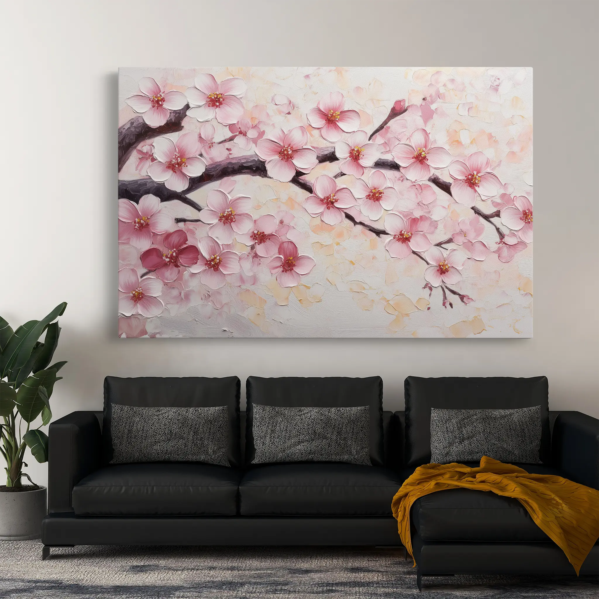 Floral Canvas Wall Art WAD1066-F 90 x 60 cm / Stretched on hidden frame