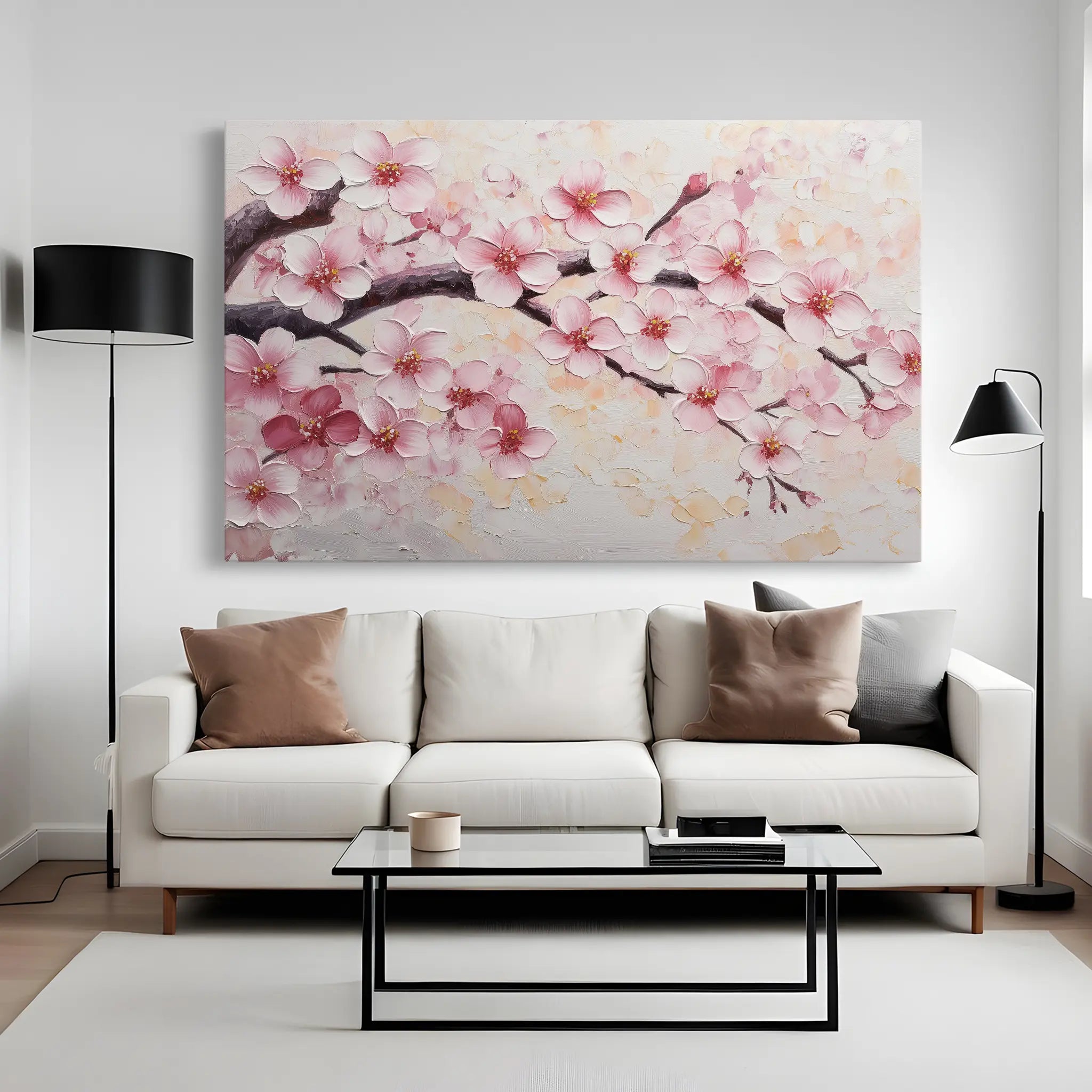 Floral Canvas Wall Art WAD1066-F 90 x 60 cm / Stretched on hidden frame