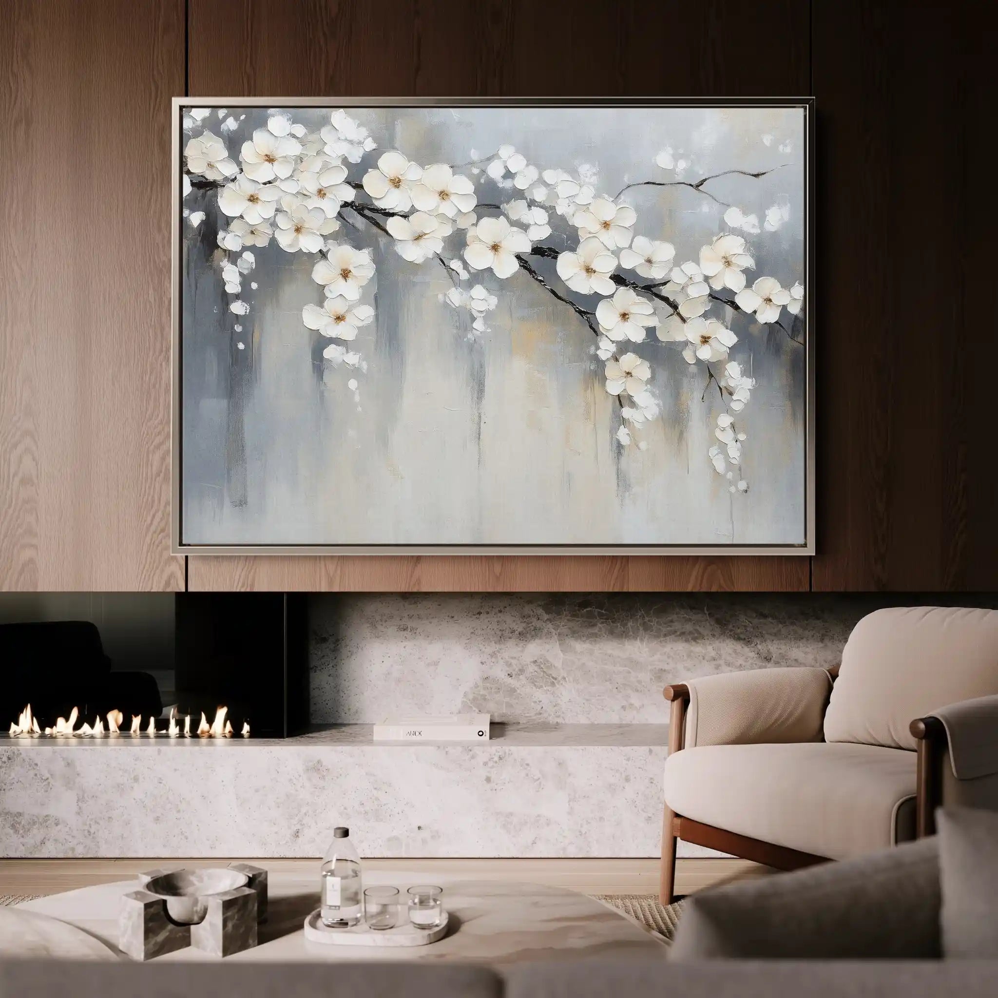 Floral Canvas Wall Art WAD1067-F 90 x 60 cm / Stretched on hidden frame