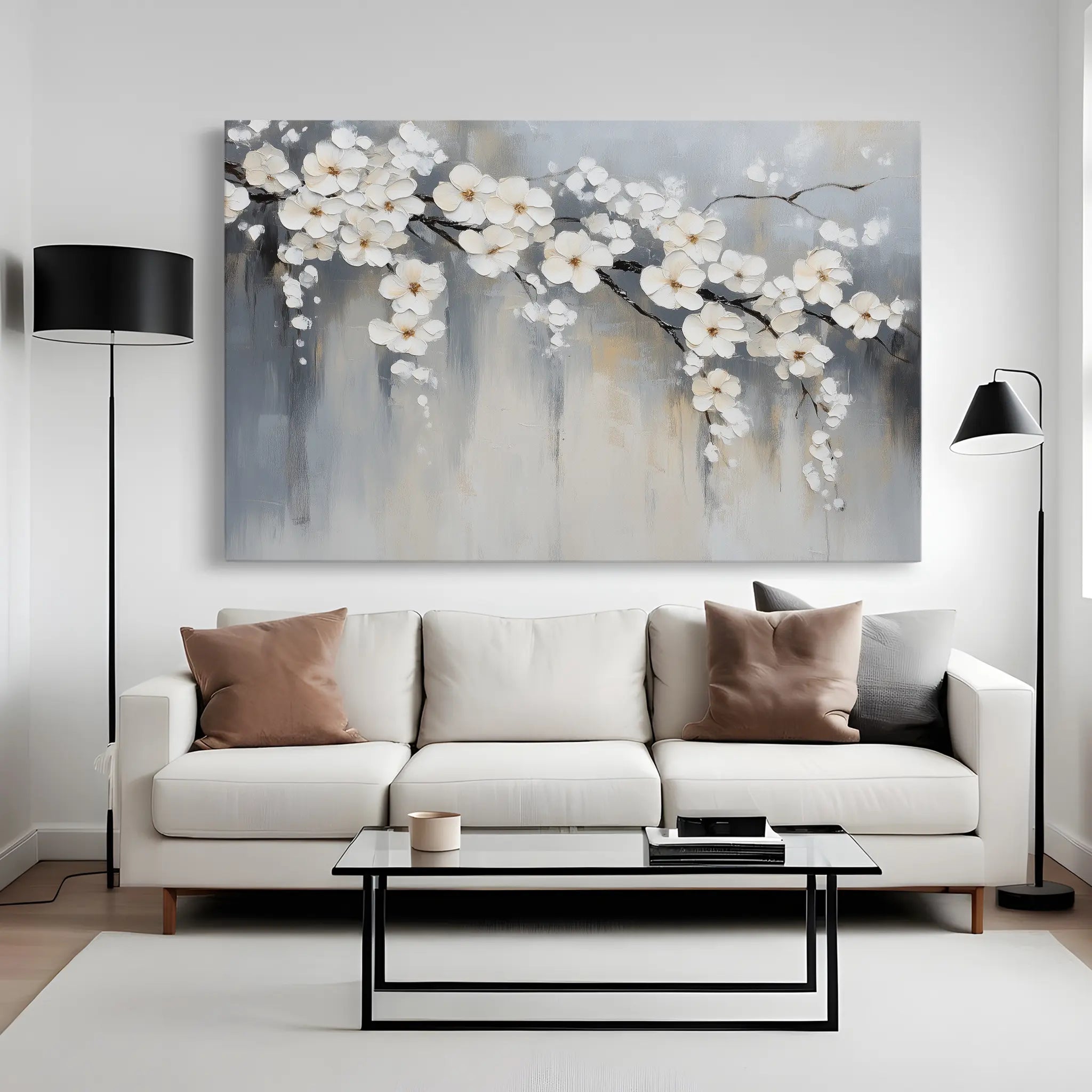 Floral Canvas Wall Art WAD1067-F 90 x 60 cm / Stretched on hidden frame