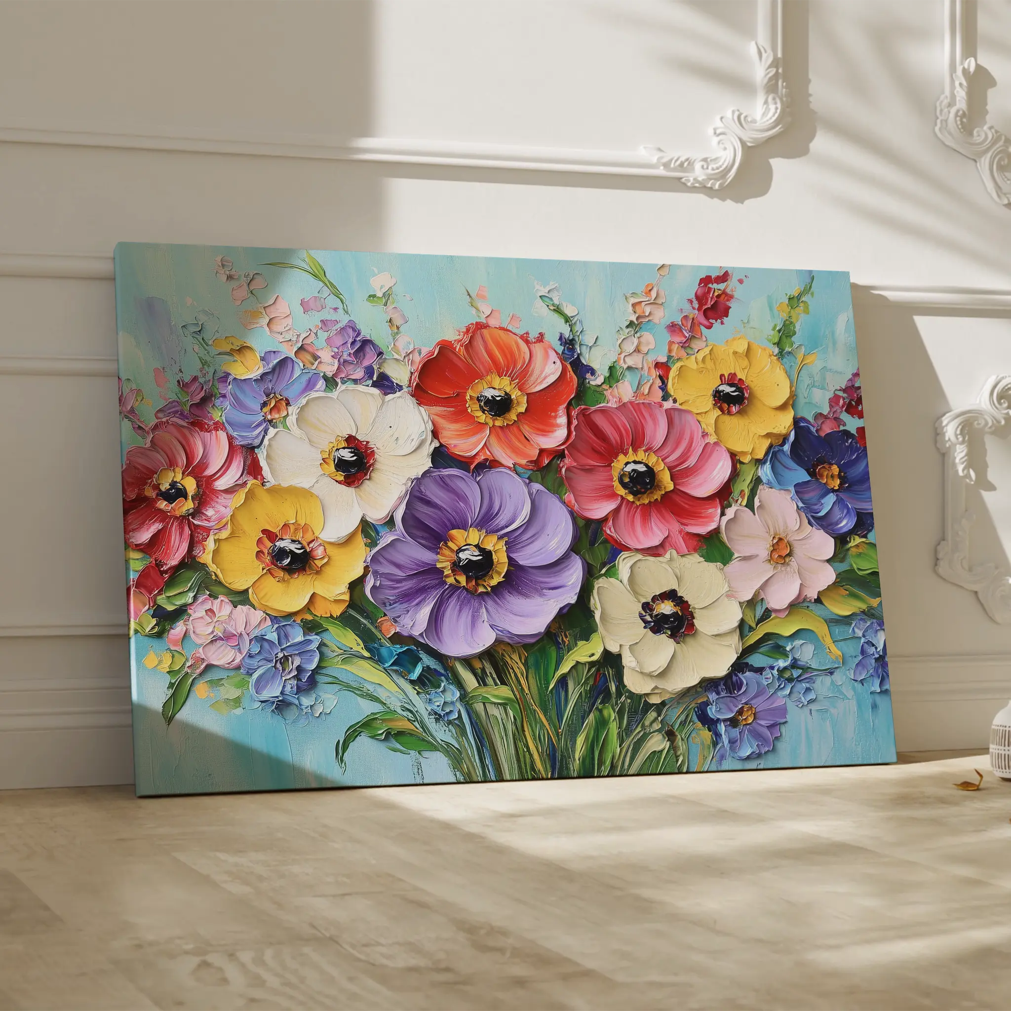 Floral Canvas Wall Art WAD1068-F 90 x 60 cm / Stretched on hidden frame