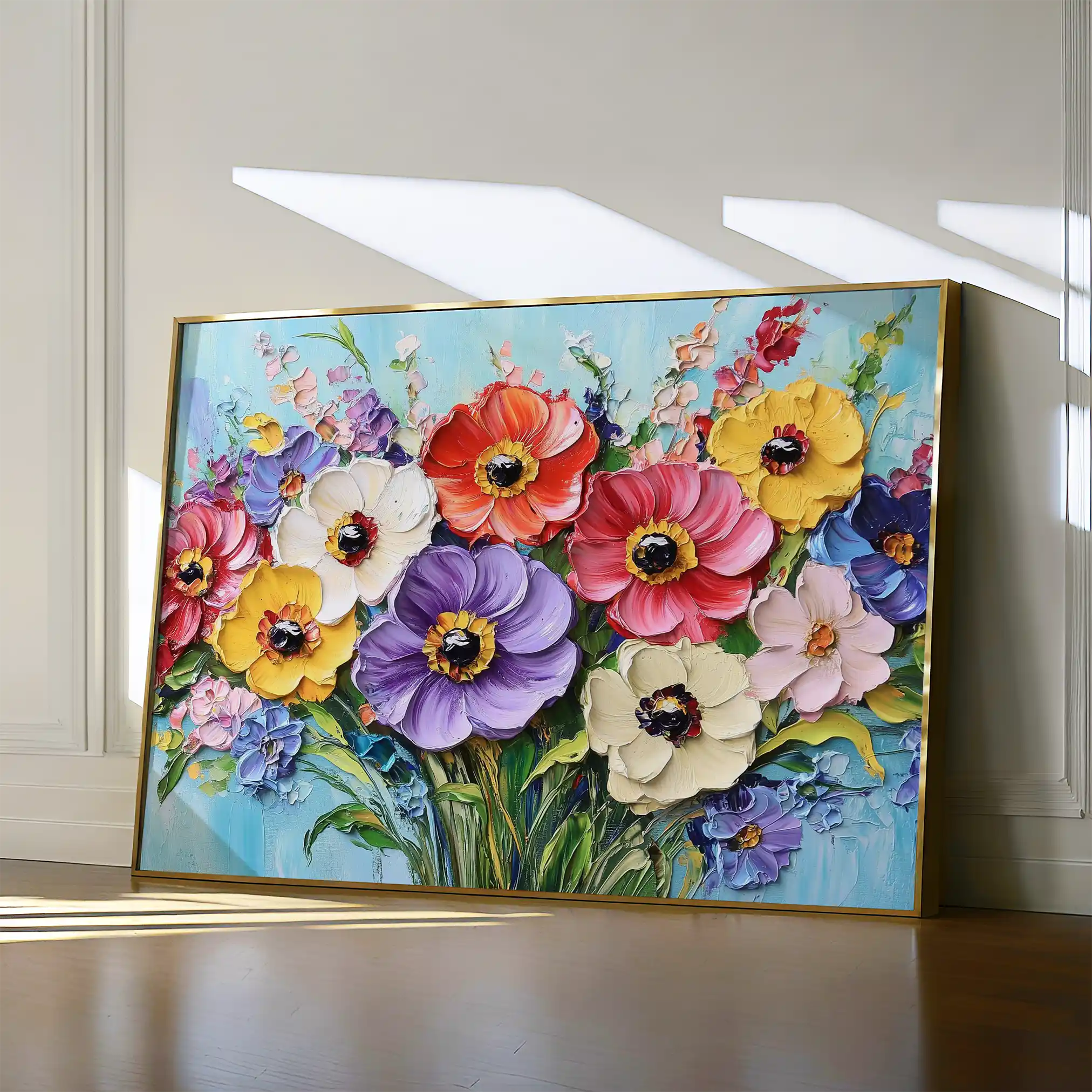 Floral Canvas Wall Art WAD1068-F 90 x 60 cm / Stretched on hidden frame