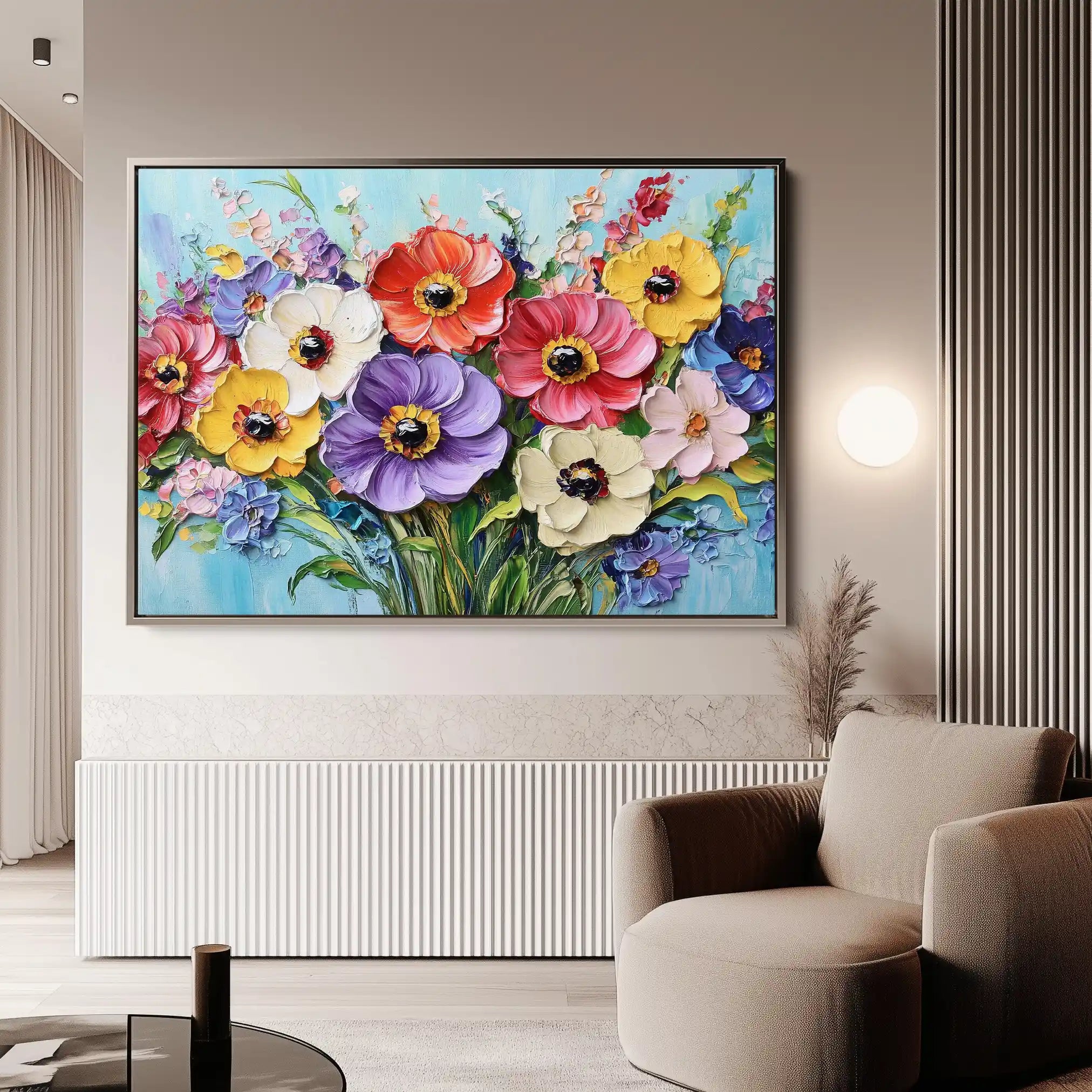 Floral Canvas Wall Art WAD1068-F 90 x 60 cm / Stretched on hidden frame