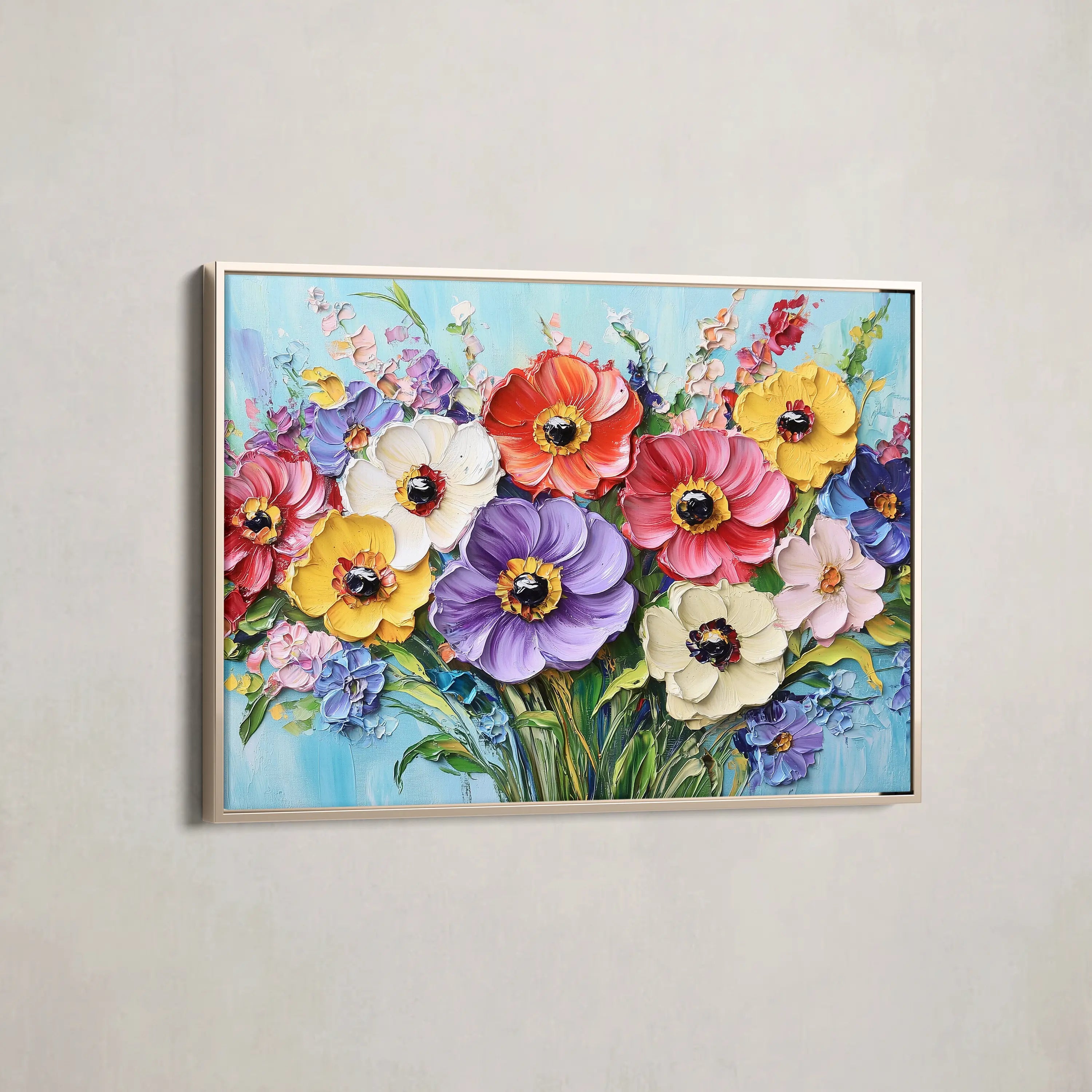 Floral Canvas Wall Art WAD1068-F 90 x 60 cm / Stretched on hidden frame