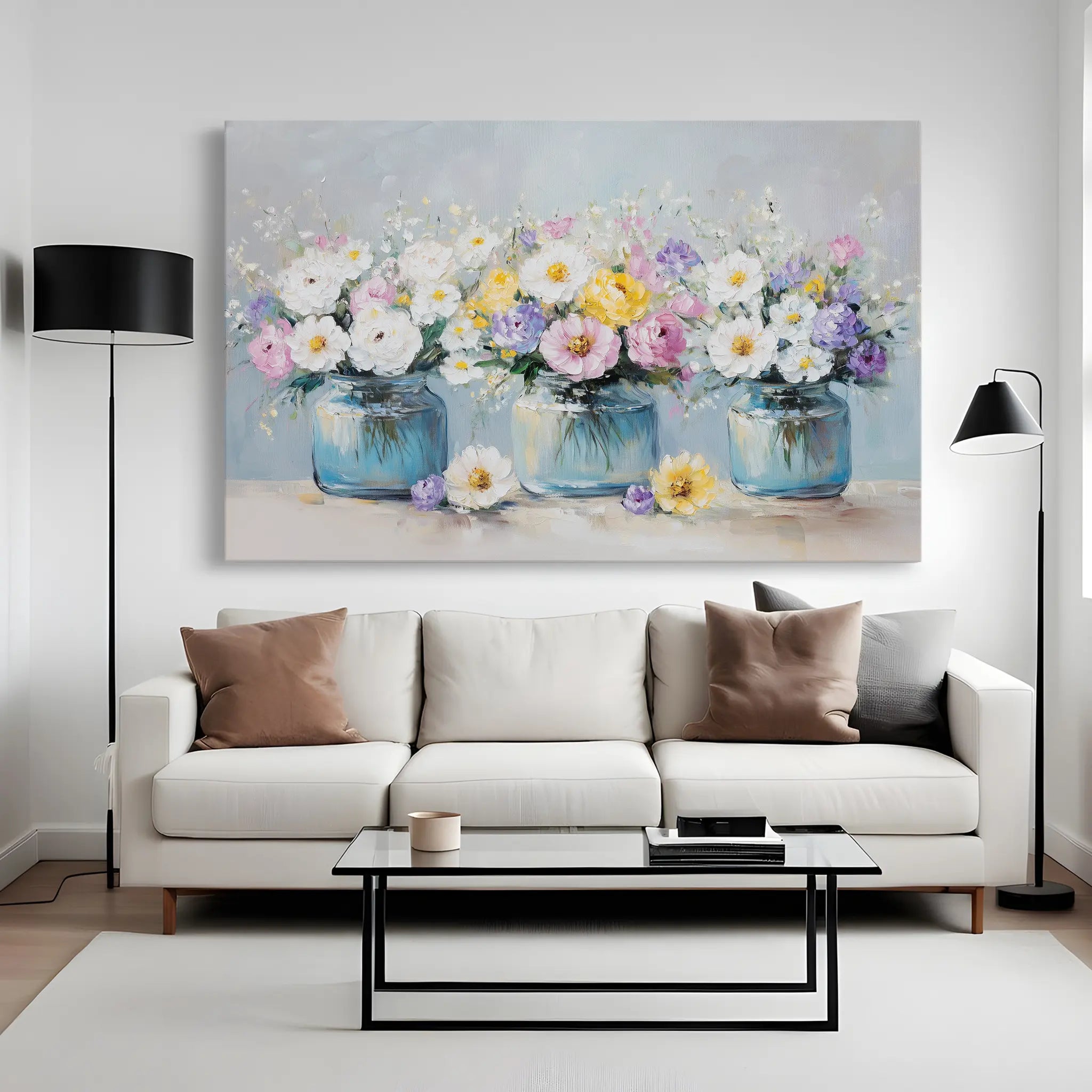 Floral Canvas Wall Art WAD1069-F 90 x 60 cm / Stretched on hidden frame