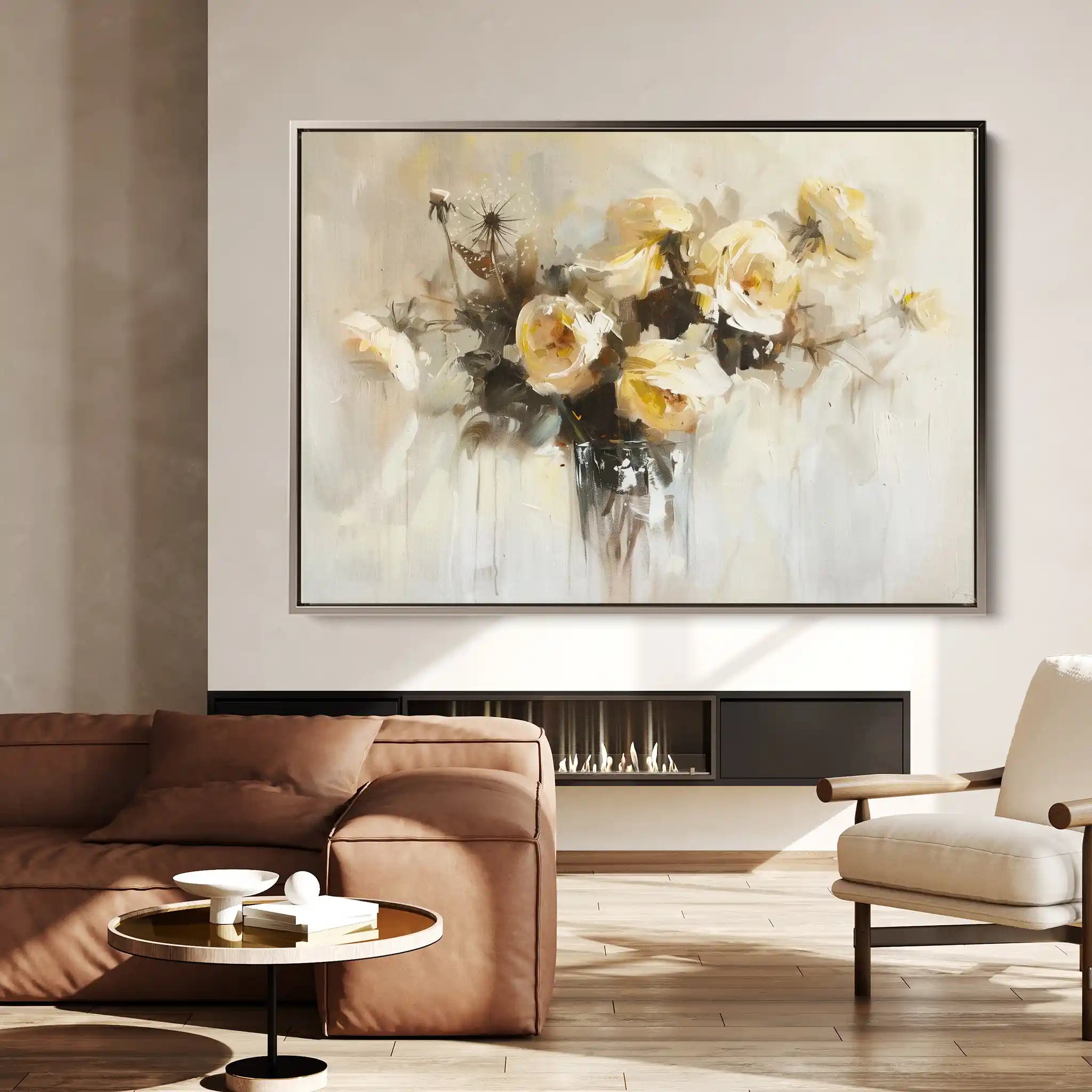 Floral Canvas Wall Art WAD107-F 90 x 60 cm / Stretched on hidden frame