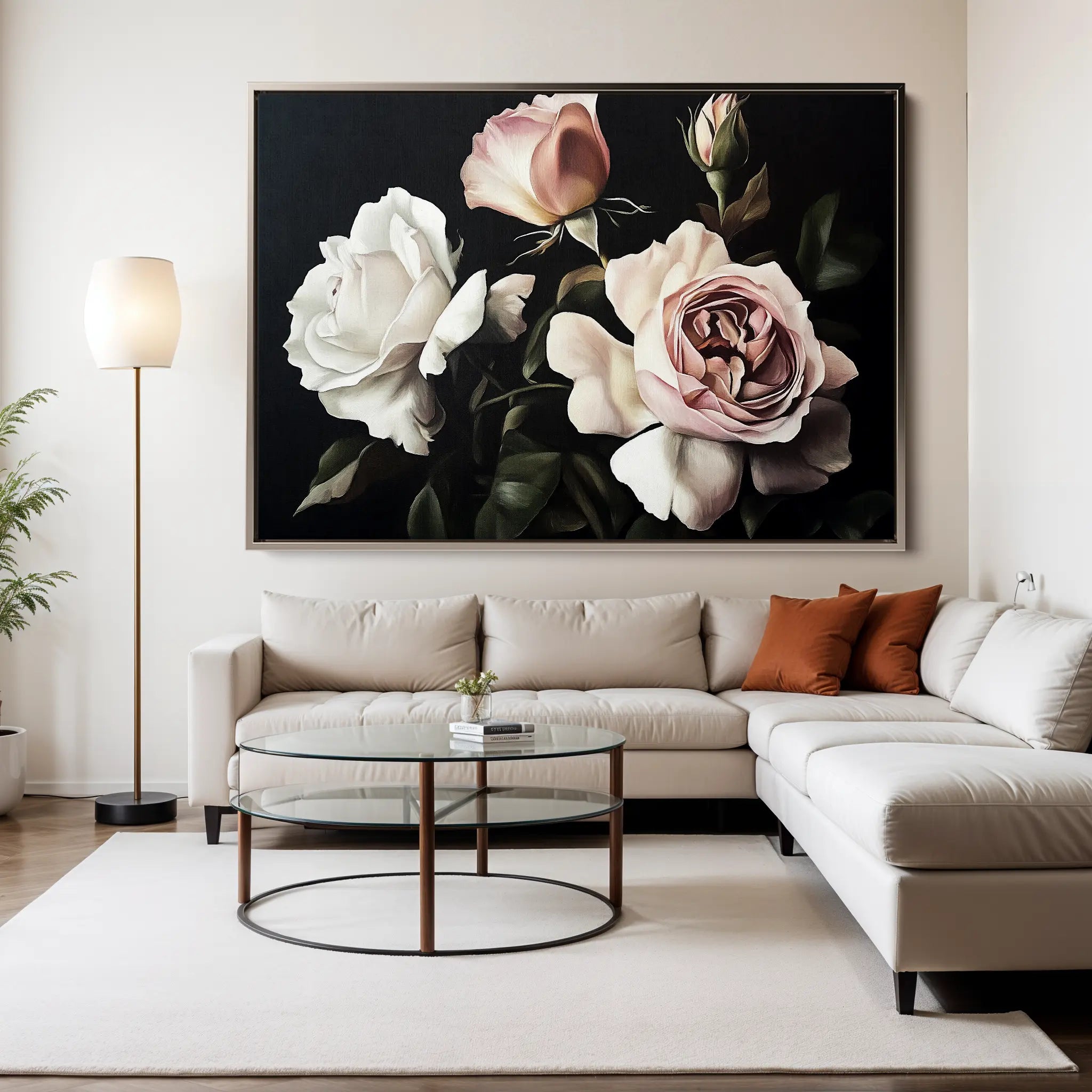 Floral Canvas Wall Art WAD1070-F 90 x 60 cm / Stretched on hidden frame