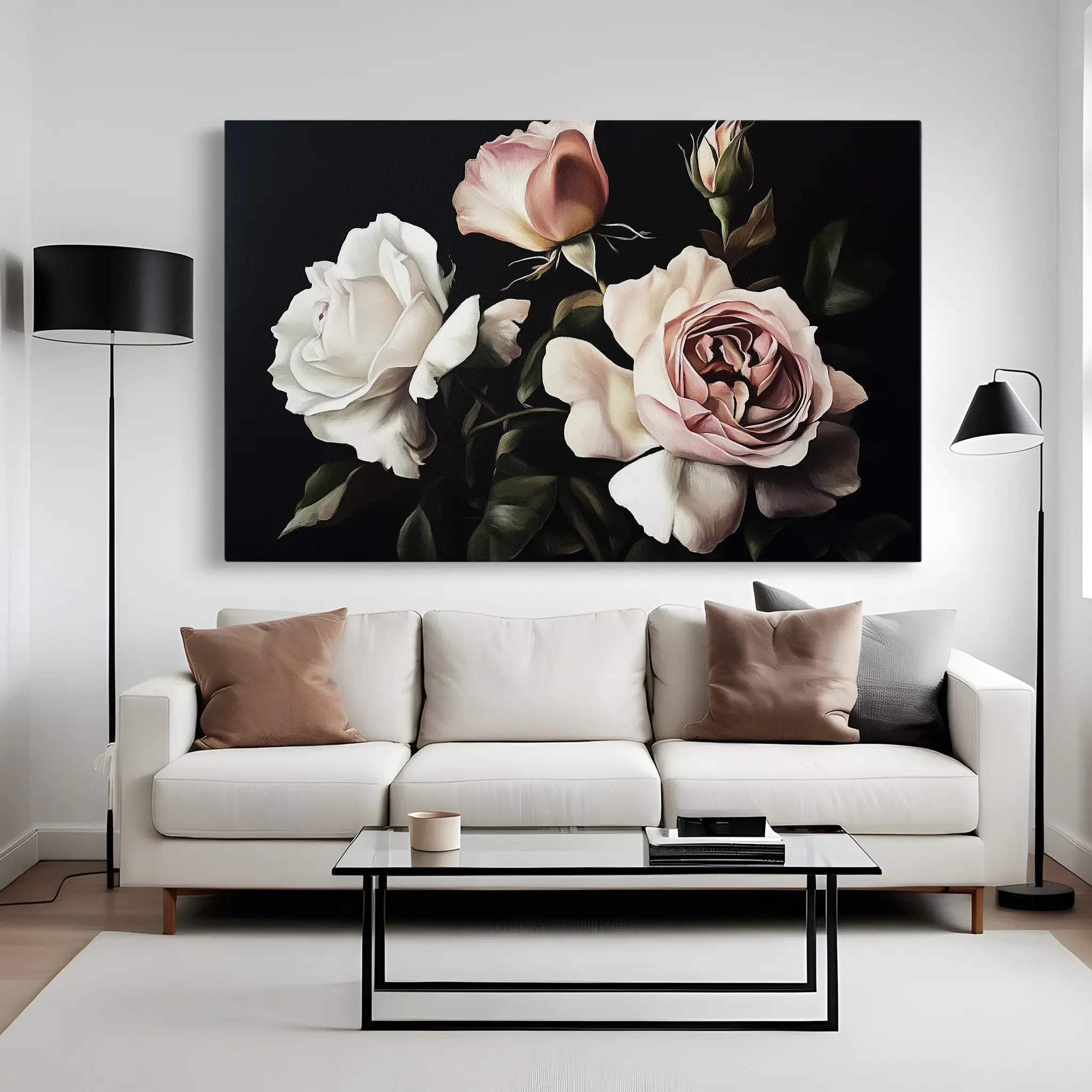 Floral Canvas Wall Art WAD1070-F 90 x 60 cm / Stretched on hidden frame