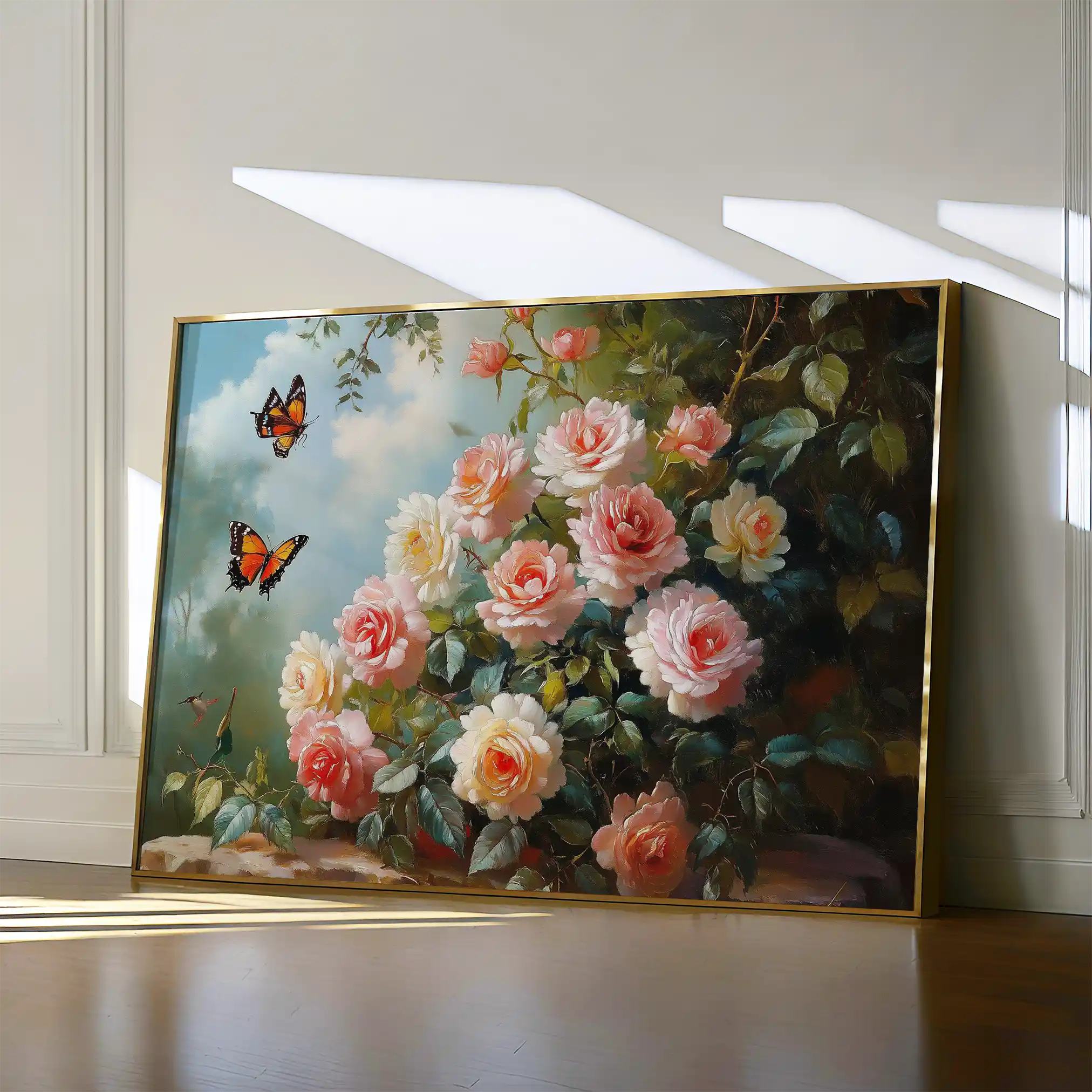 Floral Canvas Wall Art WAD1072-F 90 x 60 cm / Stretched on hidden frame