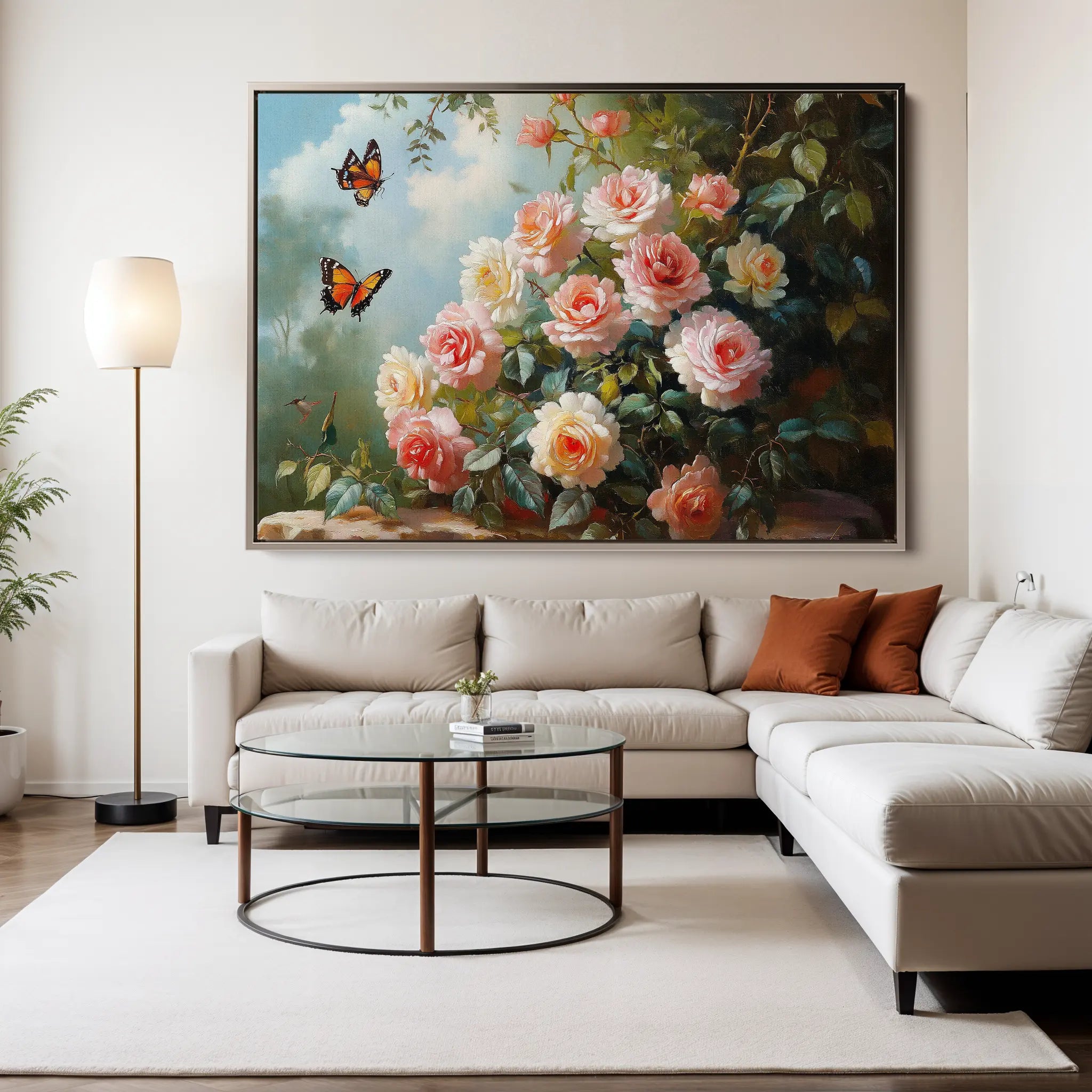 Floral Canvas Wall Art WAD1072-F 90 x 60 cm / Stretched on hidden frame