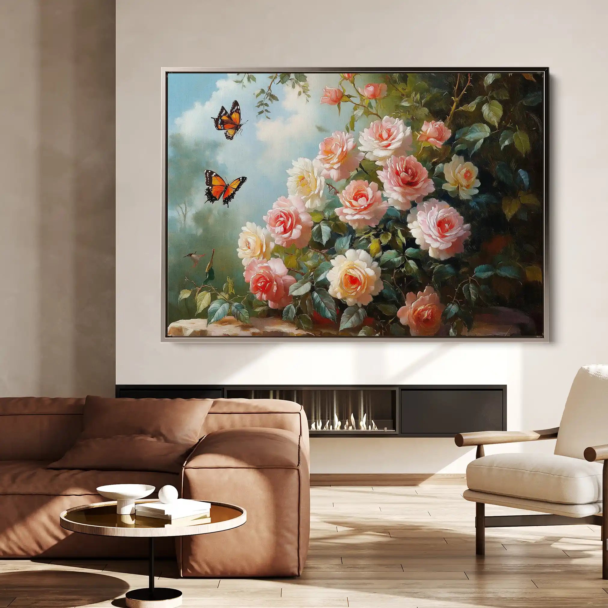Floral Canvas Wall Art WAD1072-F 90 x 60 cm / Stretched on hidden frame