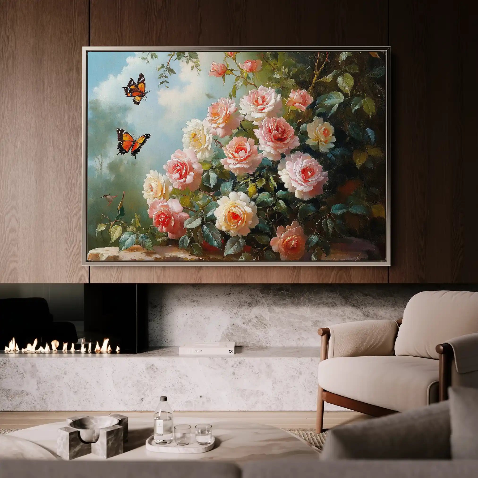 Floral Canvas Wall Art WAD1072-F 90 x 60 cm / Stretched on hidden frame