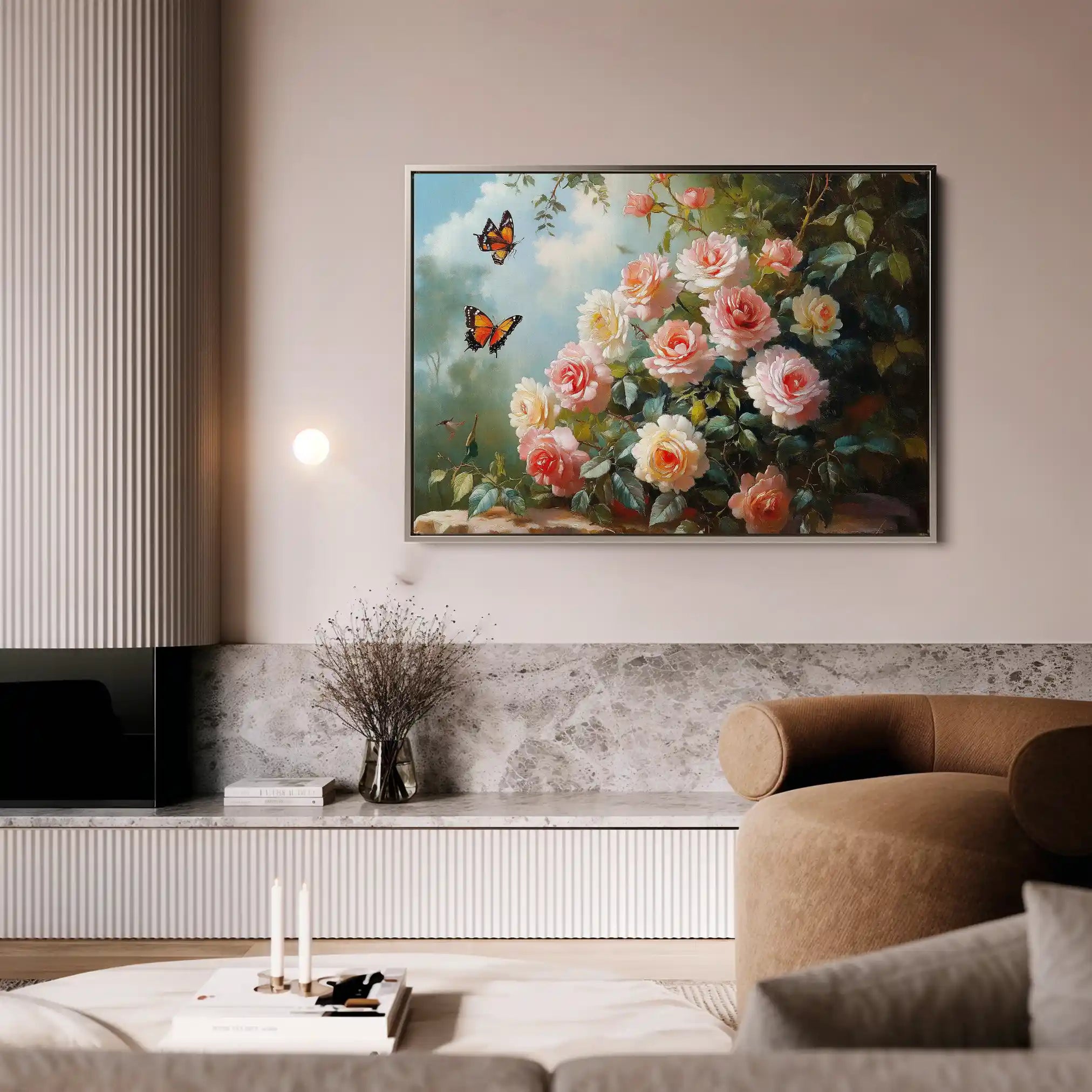 Floral Canvas Wall Art WAD1072-F 90 x 60 cm / Stretched on hidden frame