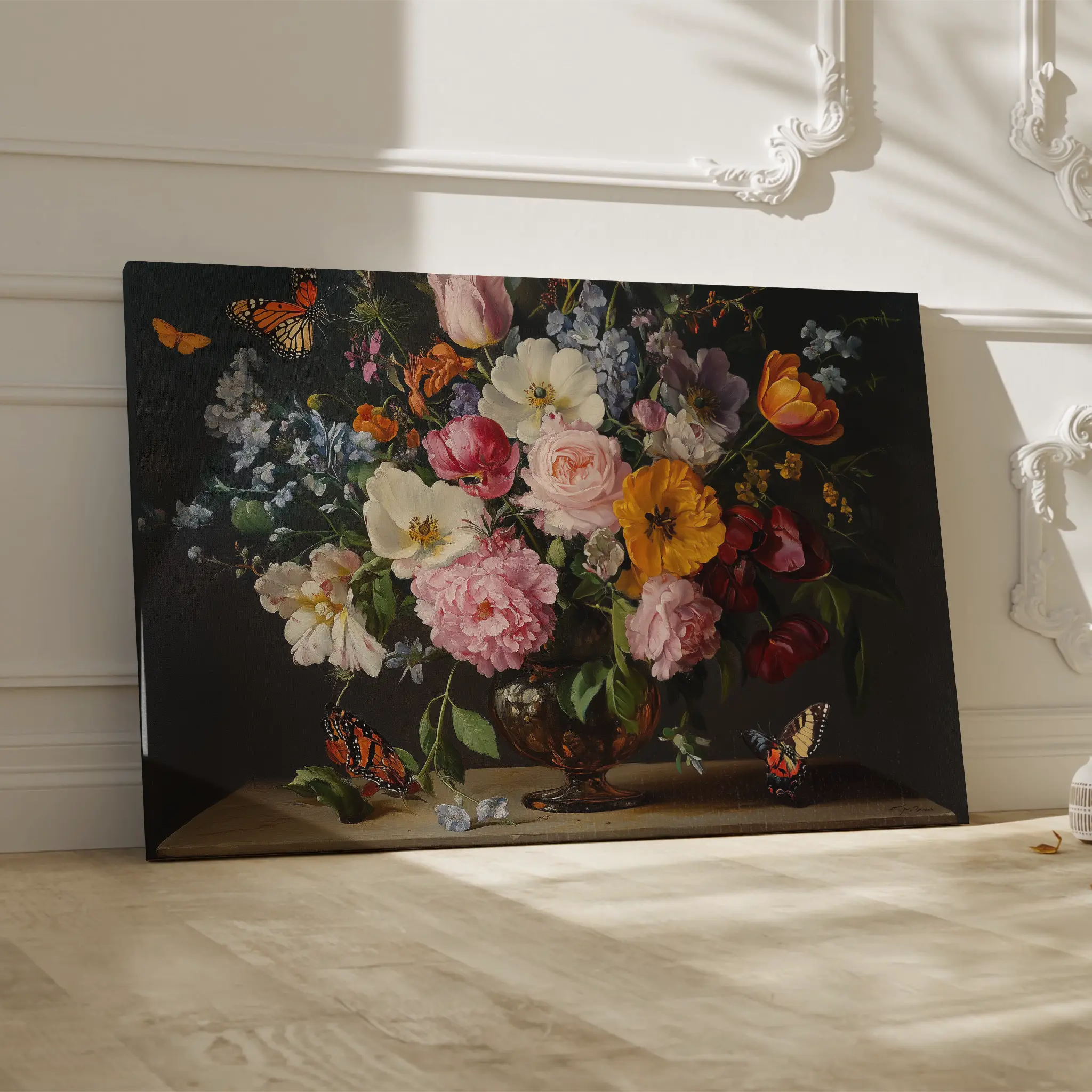 Floral Canvas Wall Art WAD1073-F 90 x 60 cm / Stretched on hidden frame