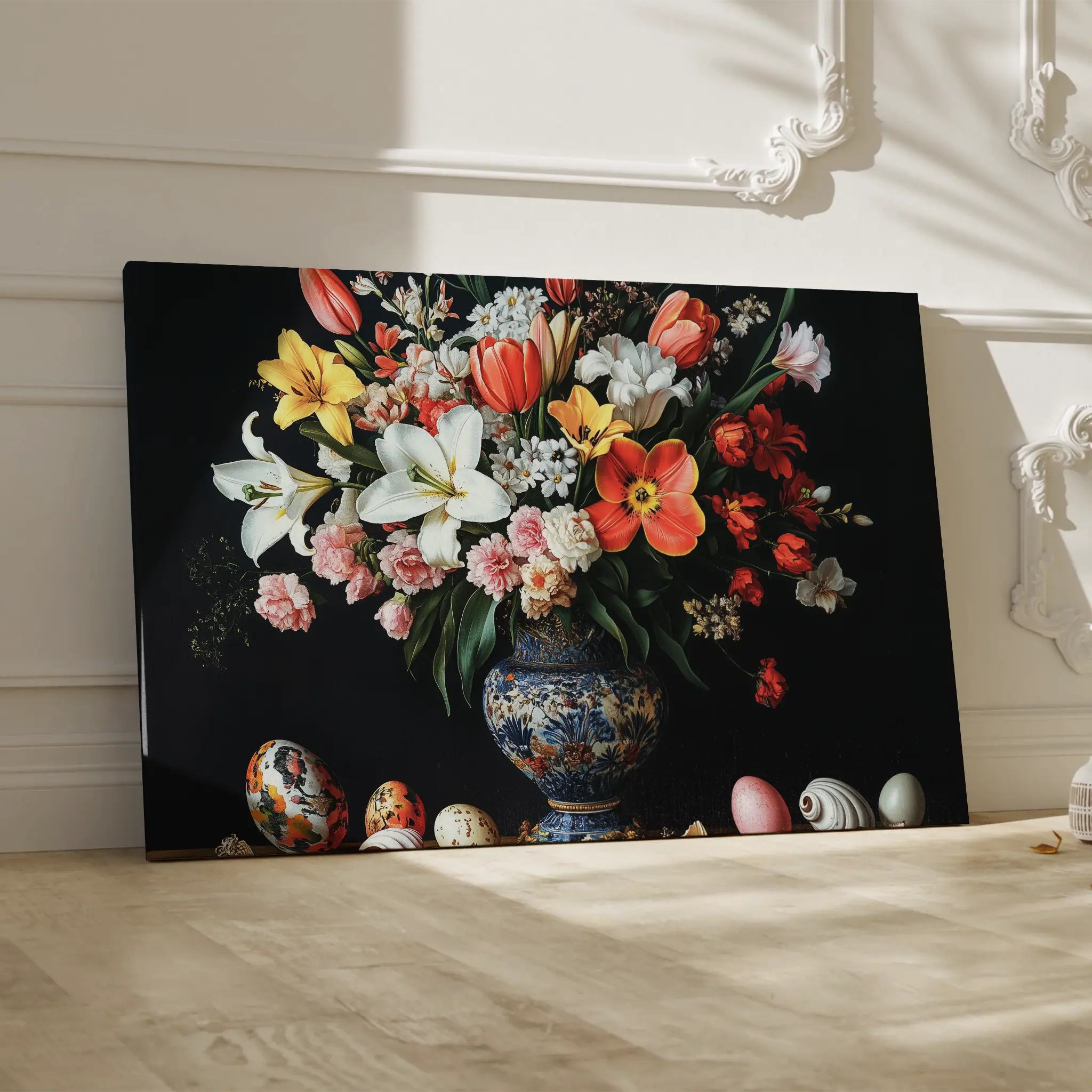 Floral Canvas Wall Art WAD1074-F 90 x 60 cm / Stretched on hidden frame