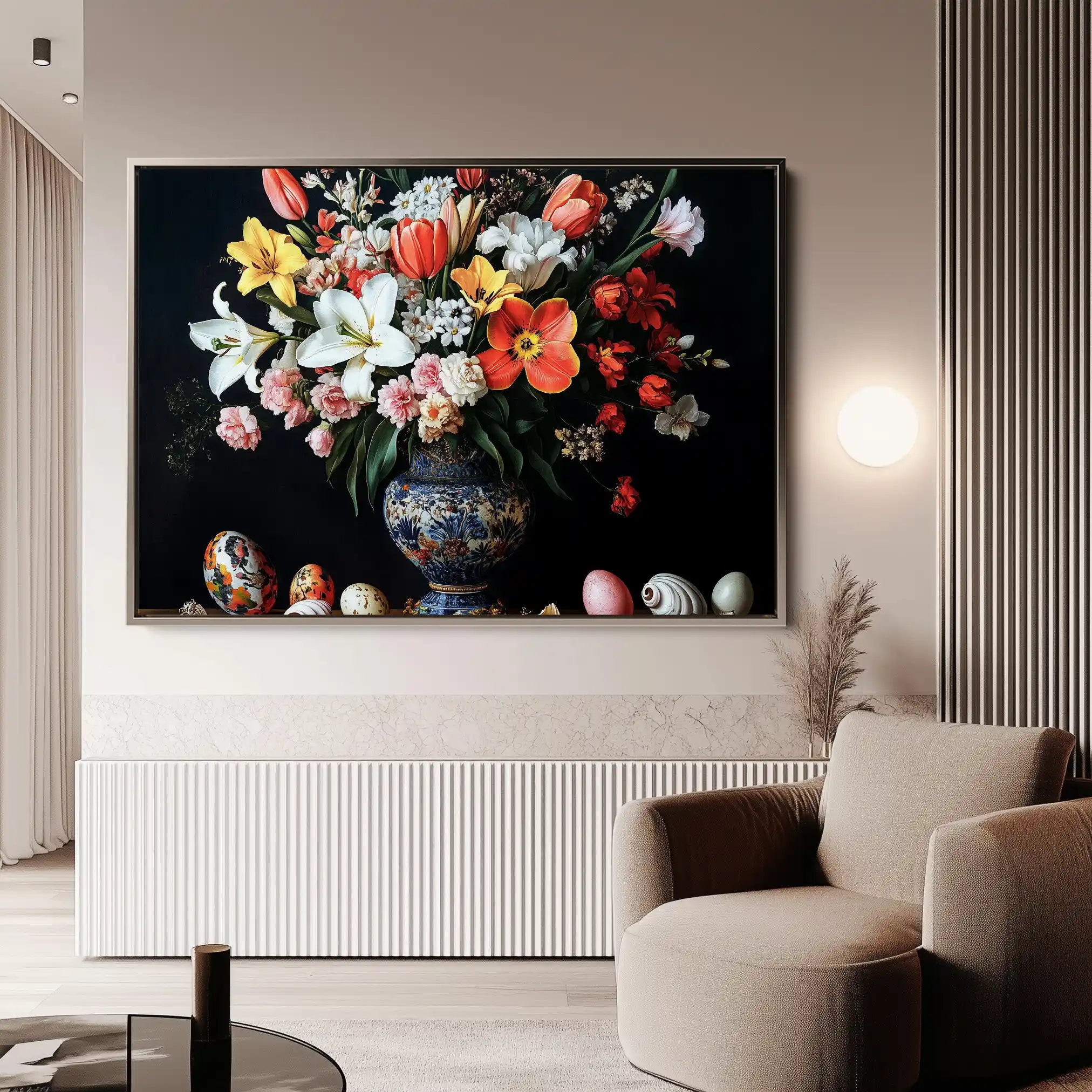 Floral Canvas Wall Art WAD1074-F 90 x 60 cm / Stretched on hidden frame