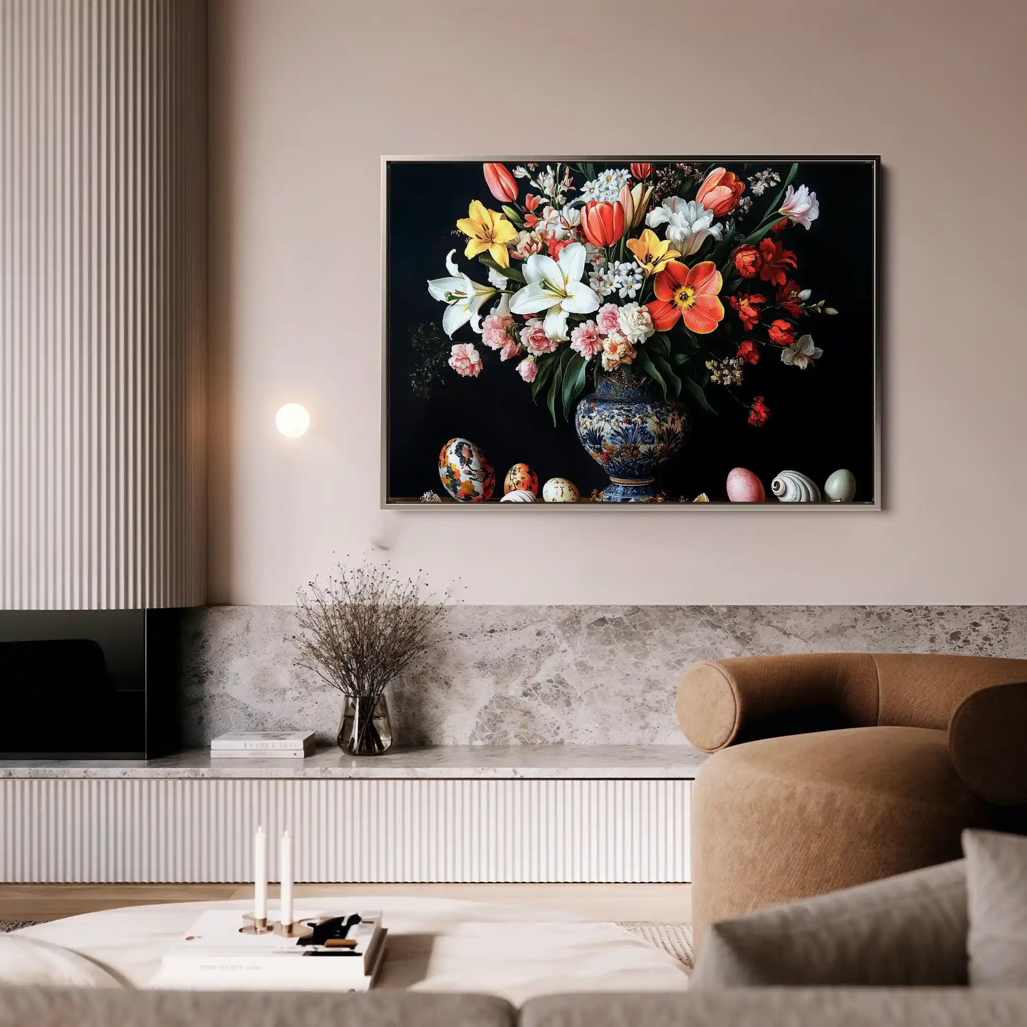 Floral Canvas Wall Art WAD1074-F 90 x 60 cm / Stretched on hidden frame