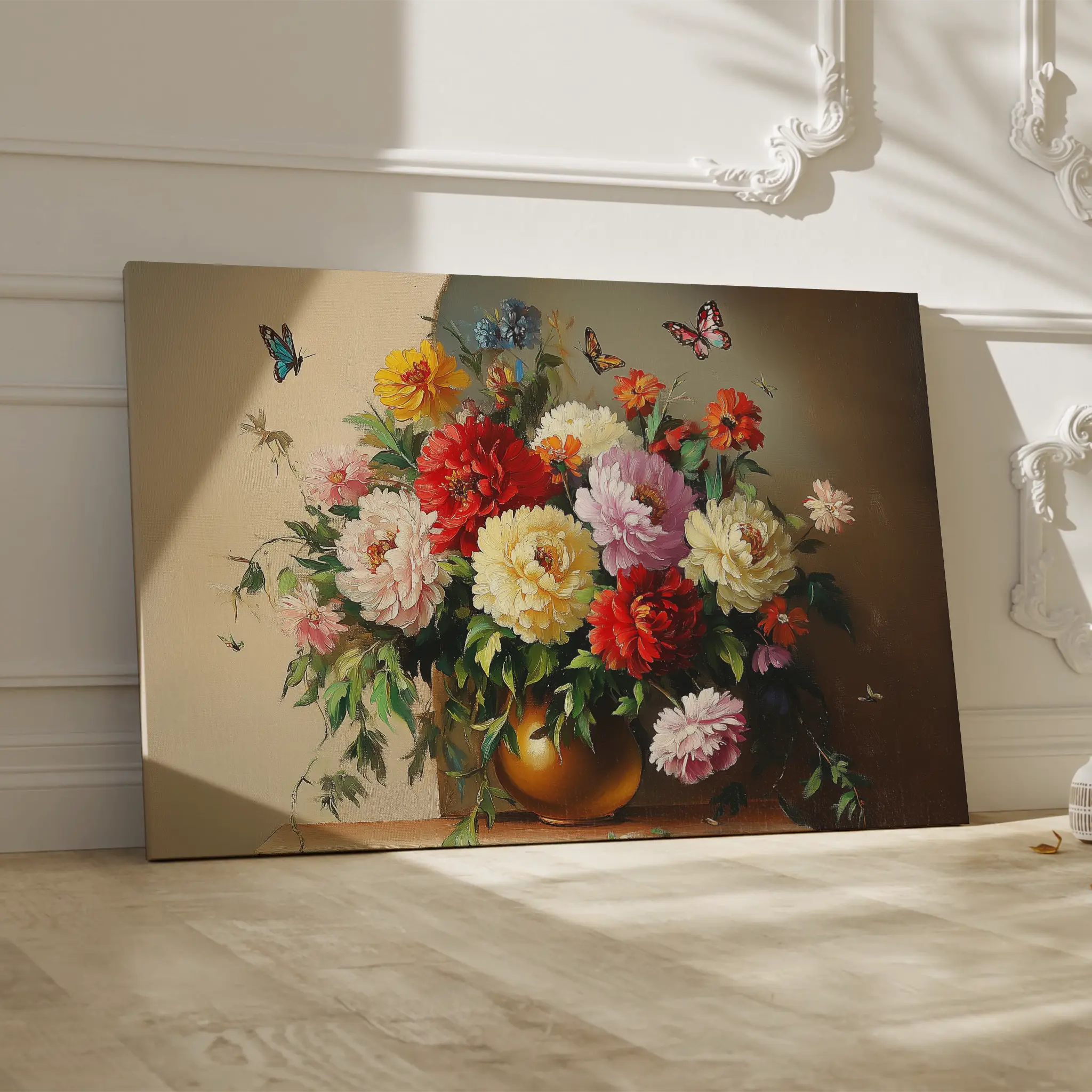 Floral Canvas Wall Art WAD1075-F 90 x 60 cm / Stretched on hidden frame