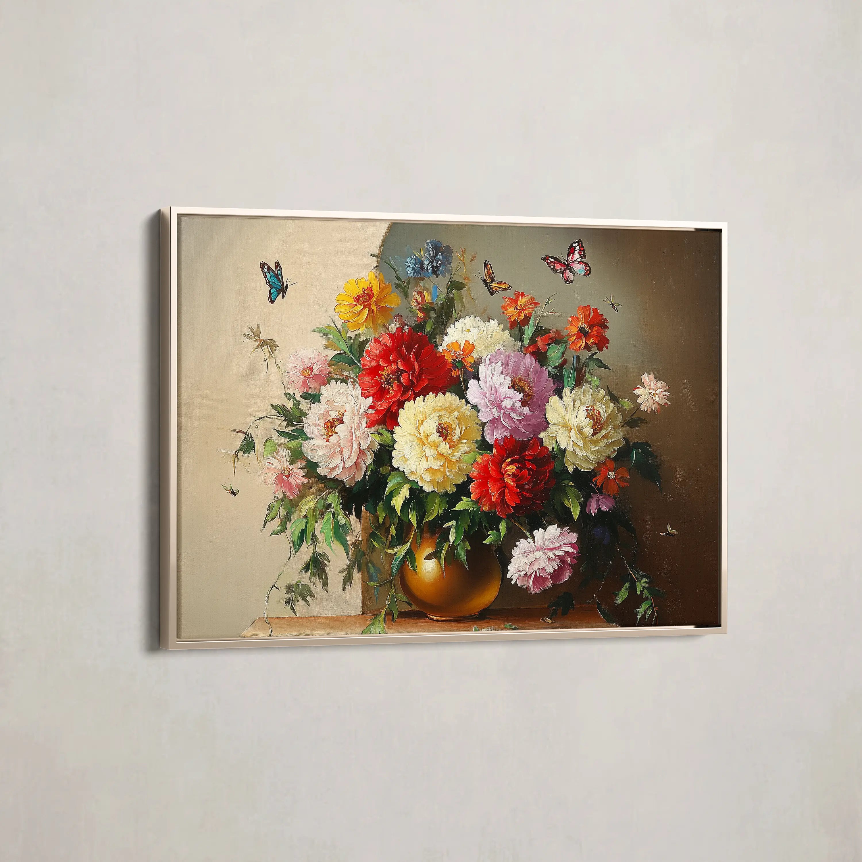 Floral Canvas Wall Art WAD1075-F 90 x 60 cm / Stretched on hidden frame