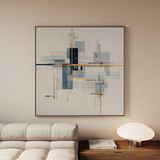 Abstract 1076 Canvas Art 60 x 60 cm / Stretched on hidden frame