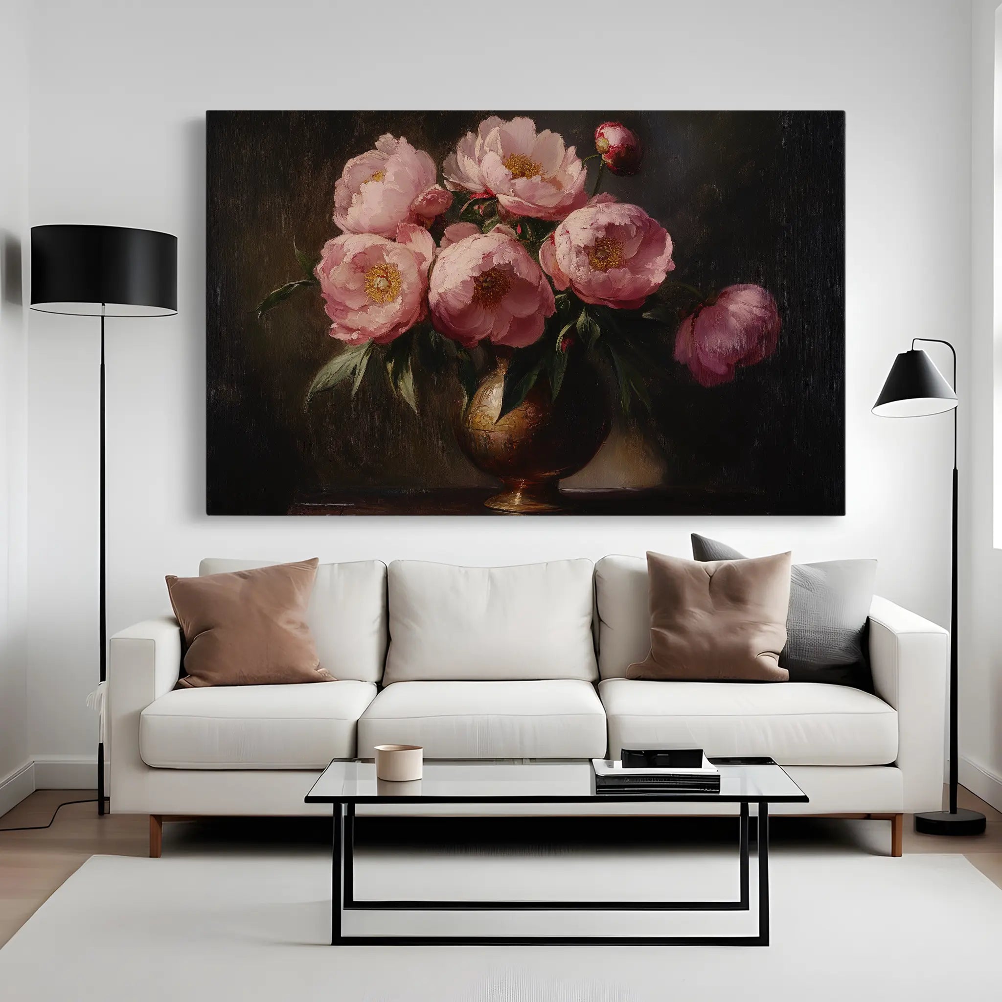 Floral Canvas Wall Art WAD1076-F 90 x 60 cm / Stretched on hidden frame