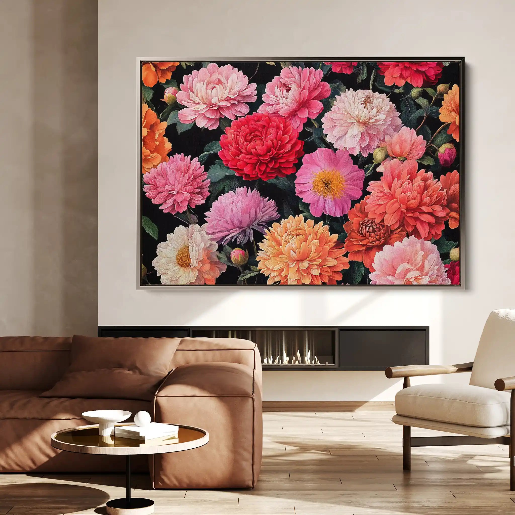 Floral Canvas Wall Art WAD1077-F 90 x 60 cm / Stretched on hidden frame
