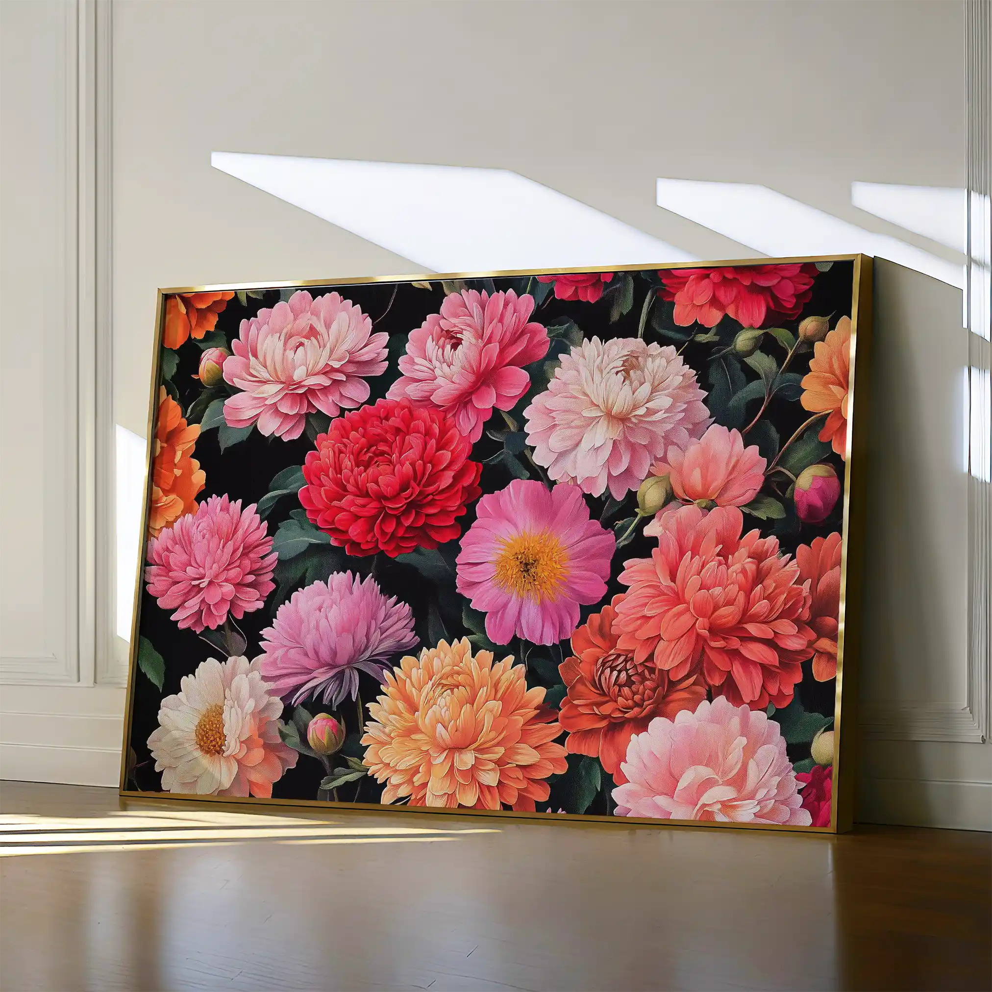 Floral Canvas Wall Art WAD1077-F 90 x 60 cm / Stretched on hidden frame