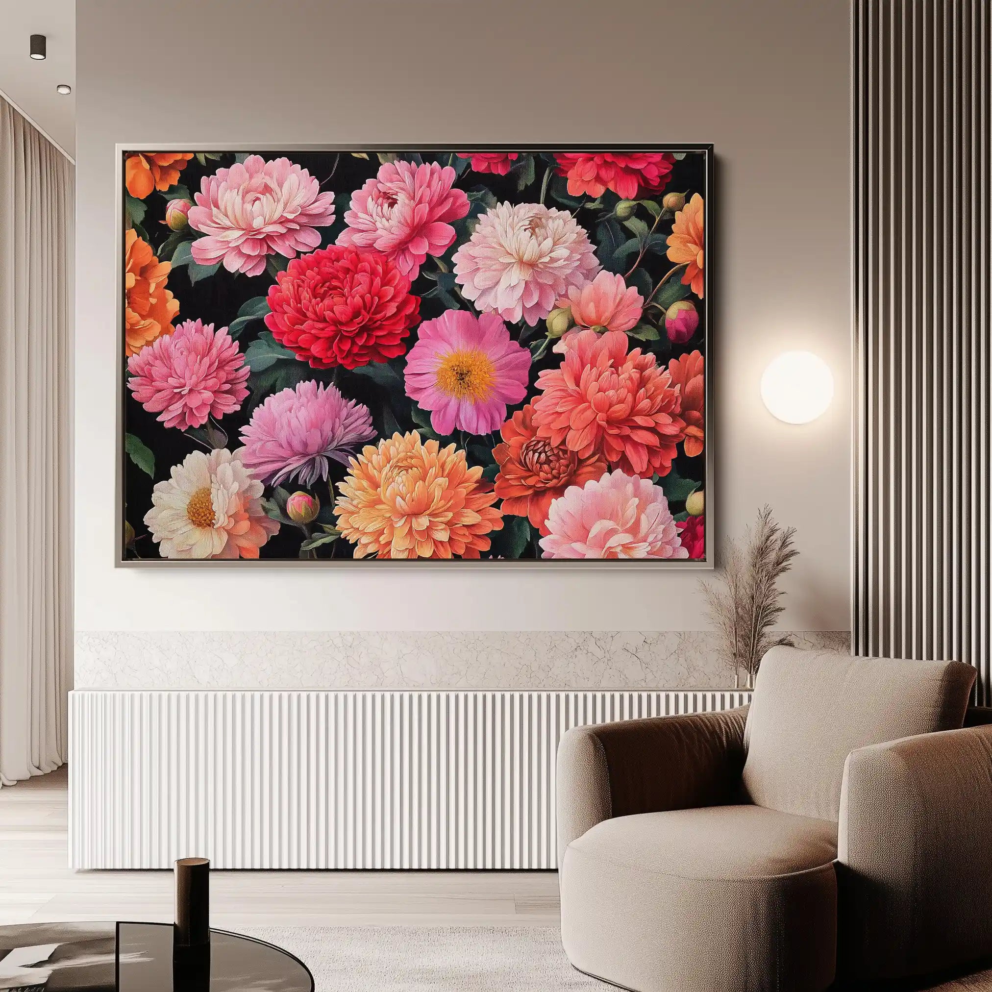 Floral Canvas Wall Art WAD1077-F 90 x 60 cm / Stretched on hidden frame