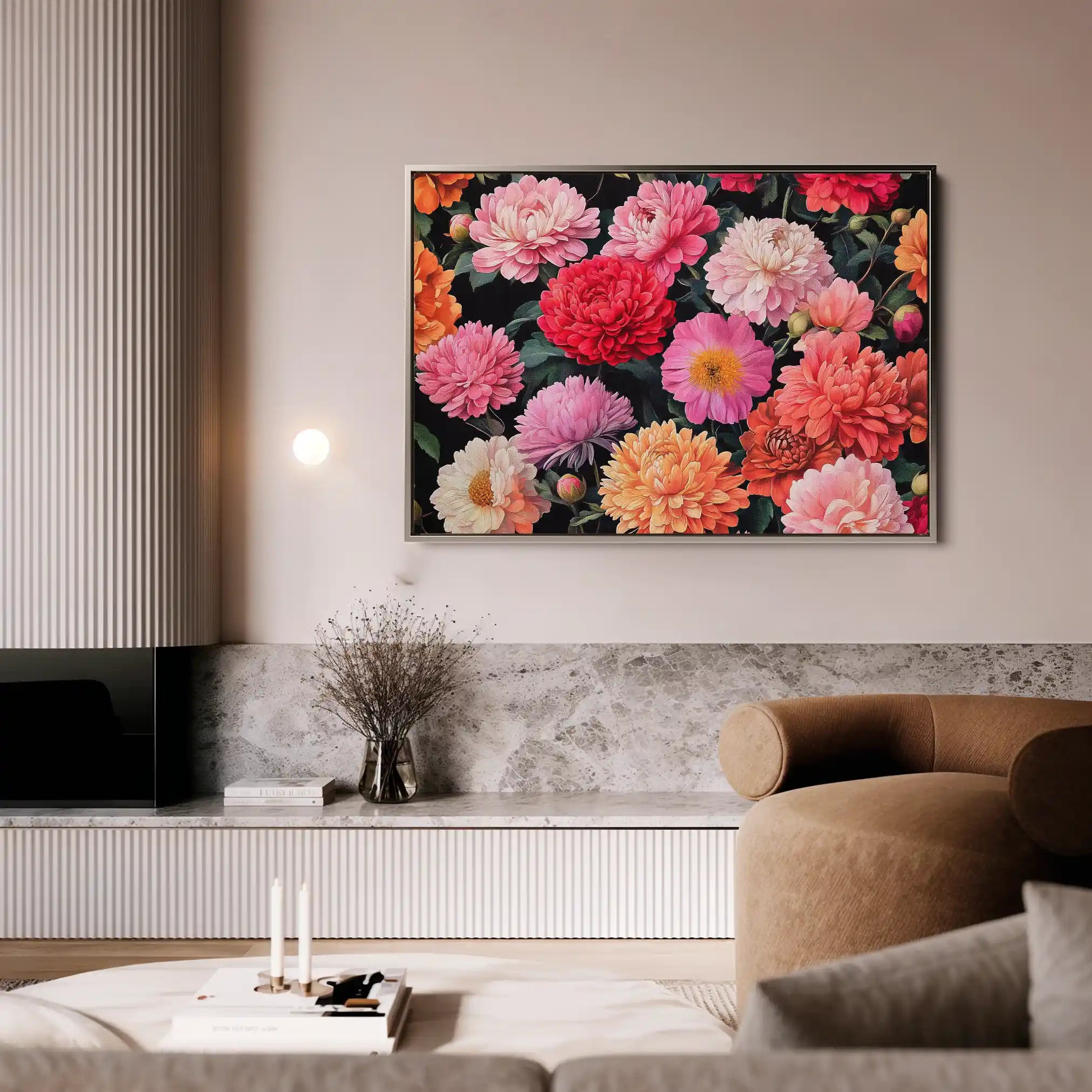 Floral Canvas Wall Art WAD1077-F 90 x 60 cm / Stretched on hidden frame