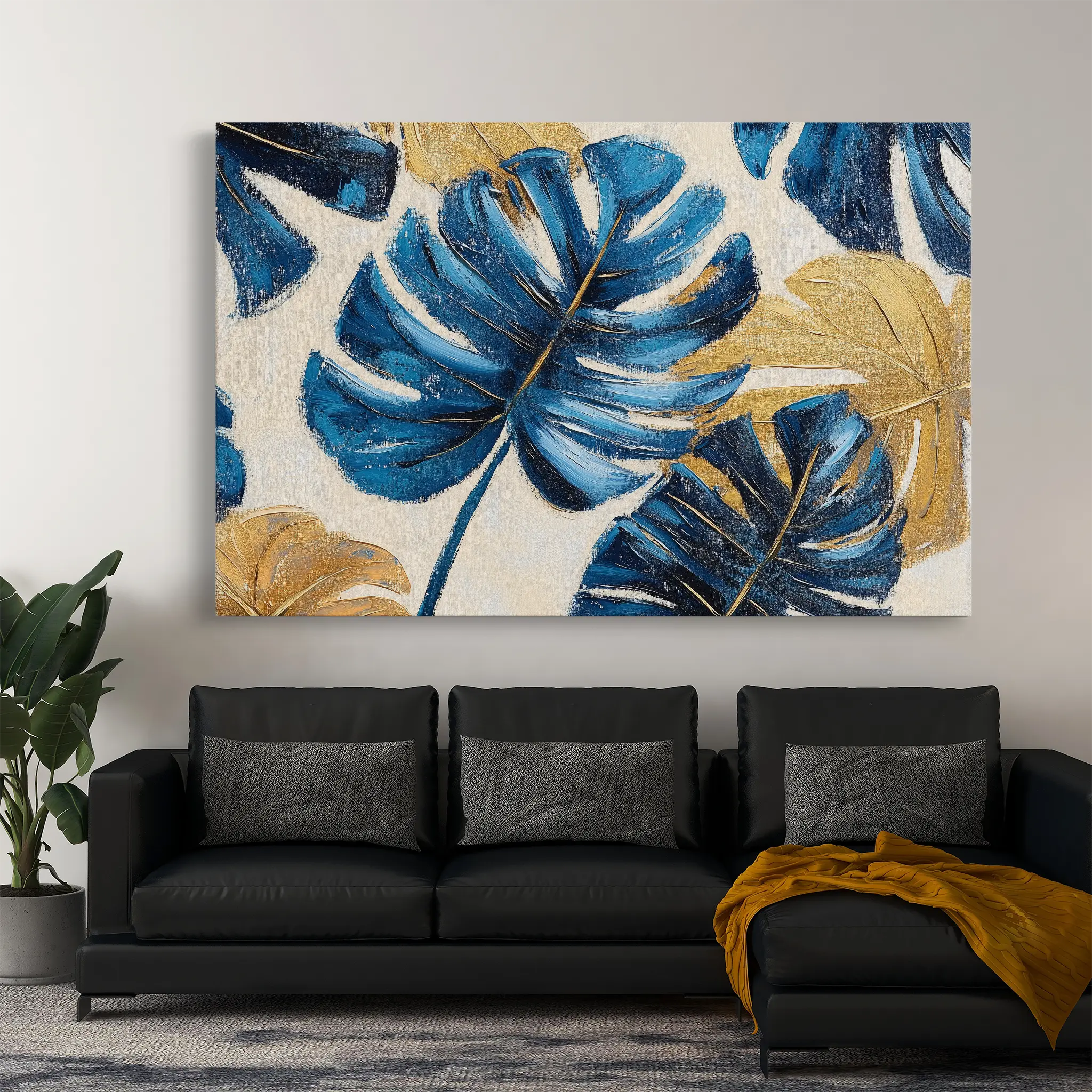 Floral Canvas Wall Art WAD1079-F 90 x 60 cm / Stretched on hidden frame