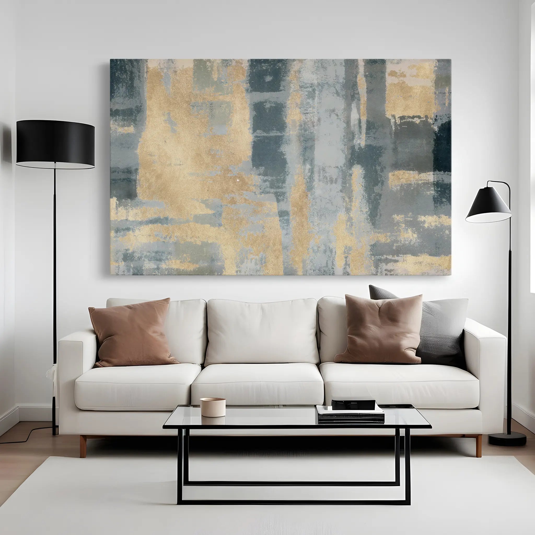 Abstract Canvas Wall Art WAD108-A 90 x 60 cm / Stretched on hidden frame