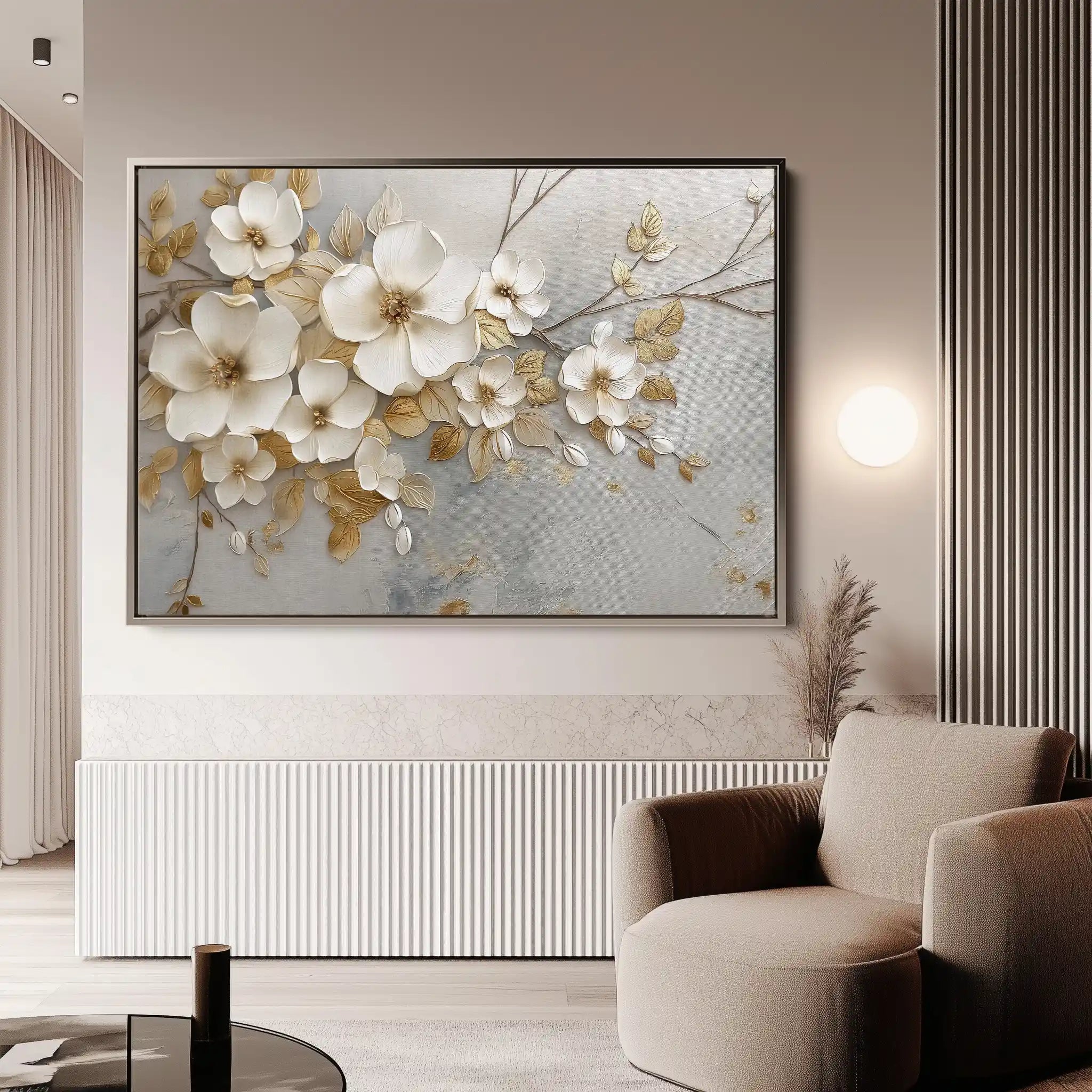 Floral Canvas Wall Art WAD108-F 90 x 60 cm / Stretched on hidden frame