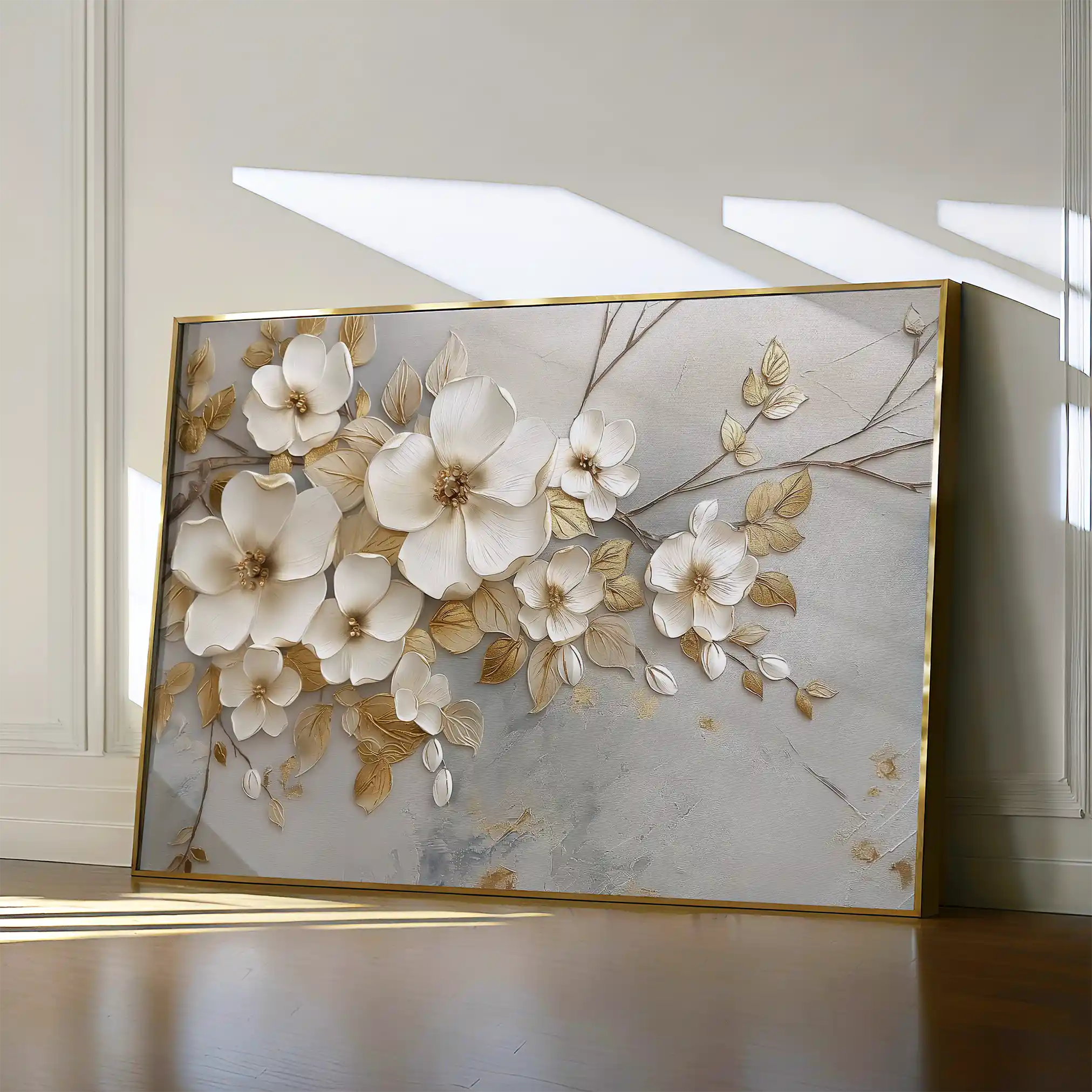 Floral Canvas Wall Art WAD108-F 90 x 60 cm / Stretched on hidden frame