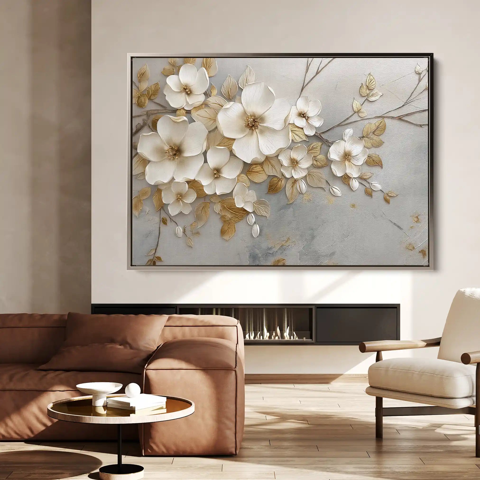 Floral Canvas Wall Art WAD108-F 90 x 60 cm / Stretched on hidden frame