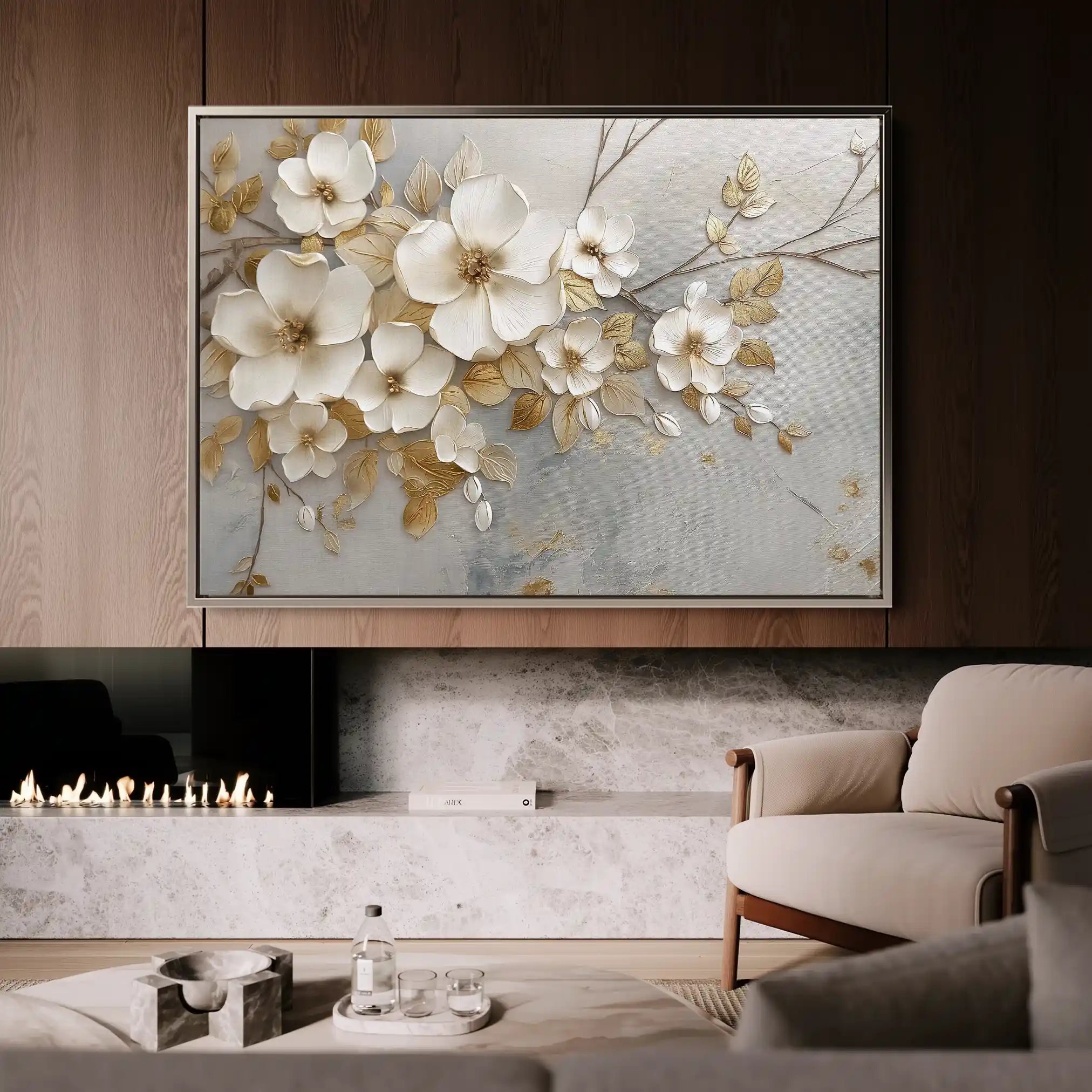 Floral Canvas Wall Art WAD108-F 90 x 60 cm / Stretched on hidden frame