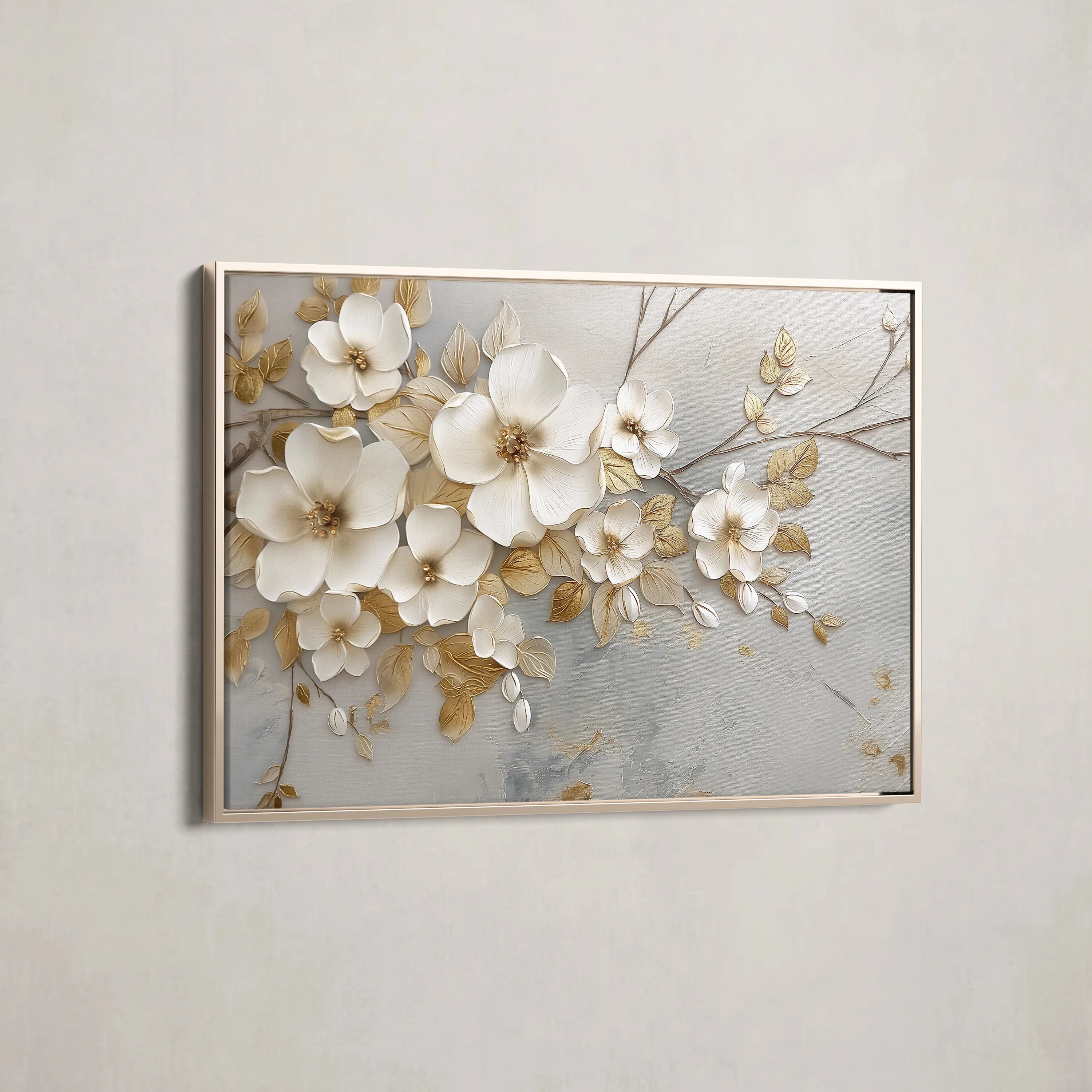 Floral Canvas Wall Art WAD108-F 90 x 60 cm / Stretched on hidden frame