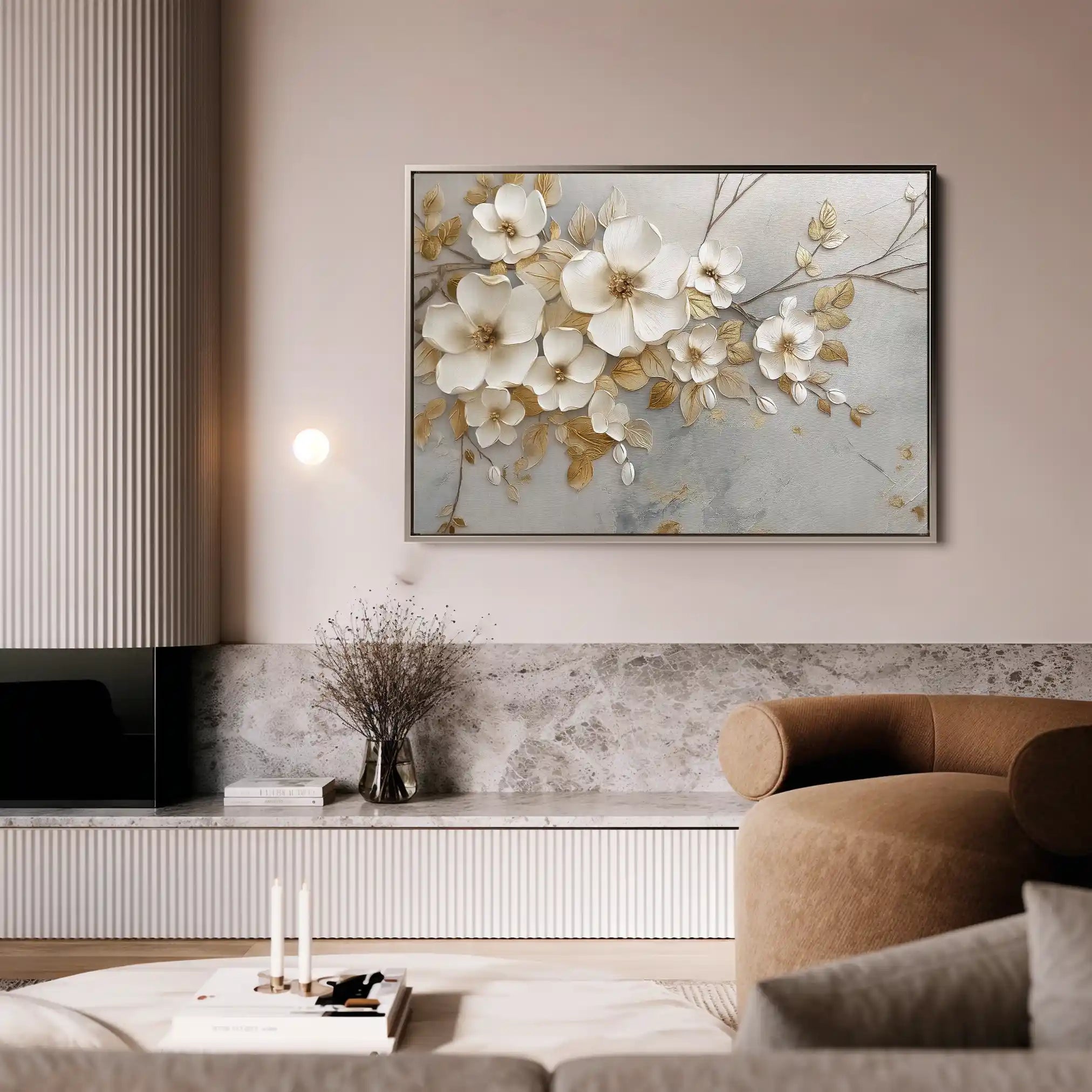 Floral Canvas Wall Art WAD108-F 90 x 60 cm / Stretched on hidden frame