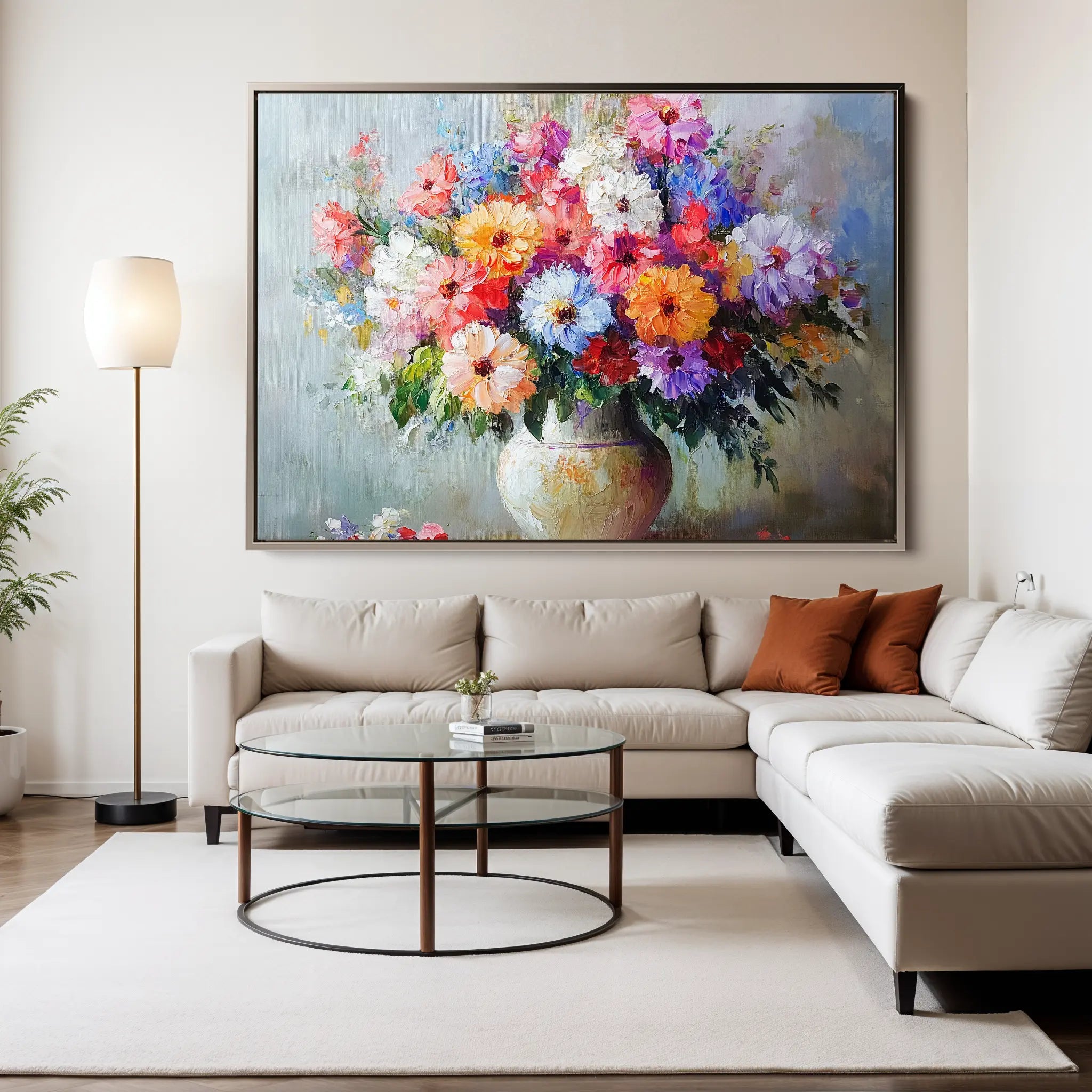 Floral Canvas Wall Art WAD1080-F 90 x 60 cm / Stretched on hidden frame