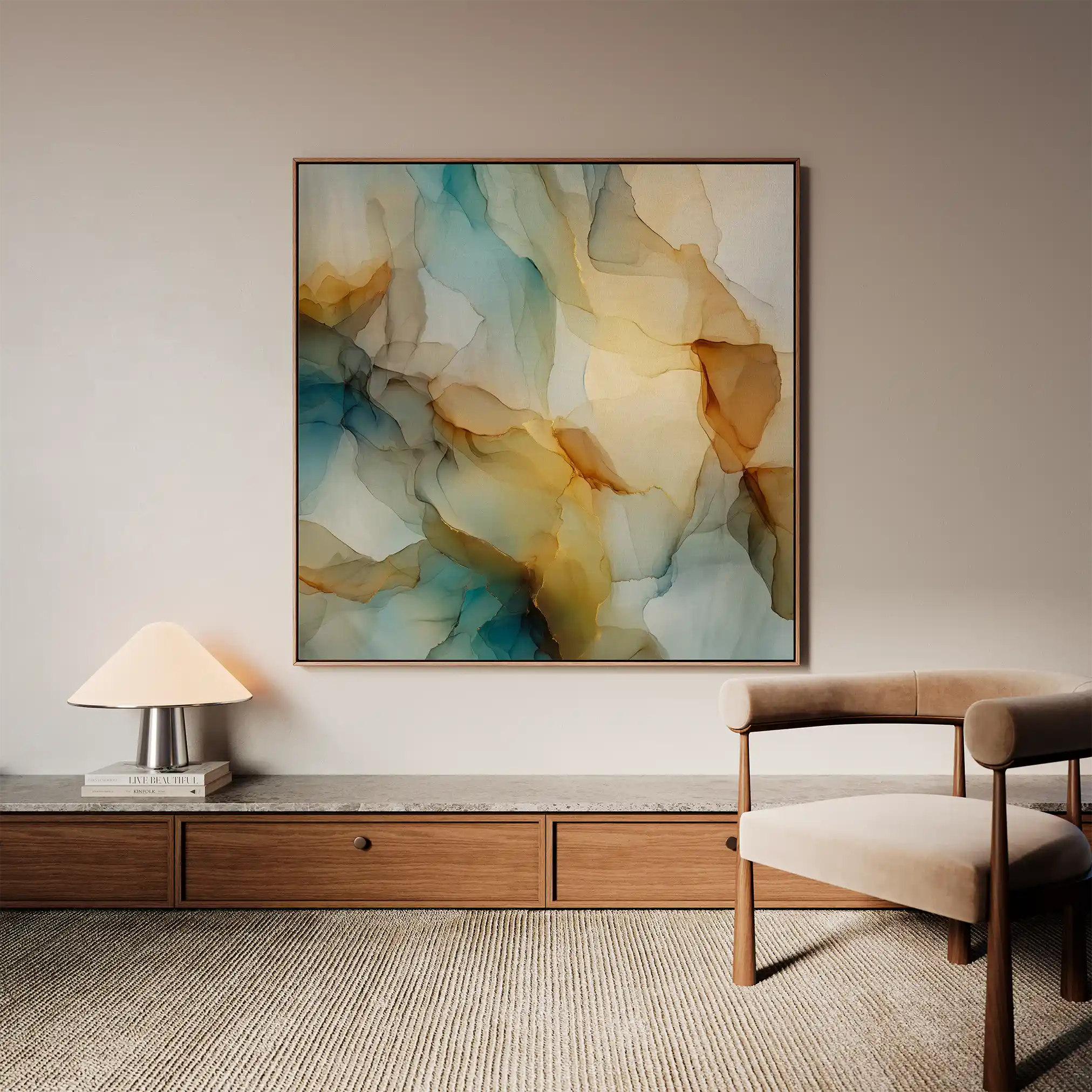 Abstract 1081 Canvas Art 60 x 60 cm / Stretched on hidden frame